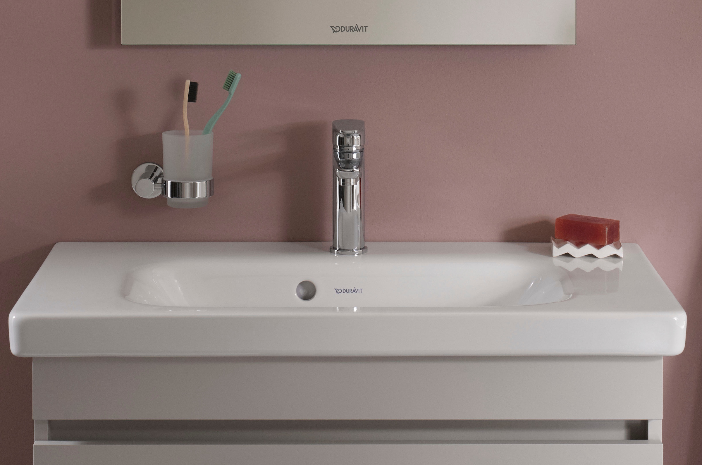 Duravit Waschtischarmatur »B.1 | günstig Größe Ausladung cm, BAUR mit AquaControl 13,9 M, Chrom Waschtischmischer, Zugstangen-Ablaufgarnitur«, mit und AirPlus