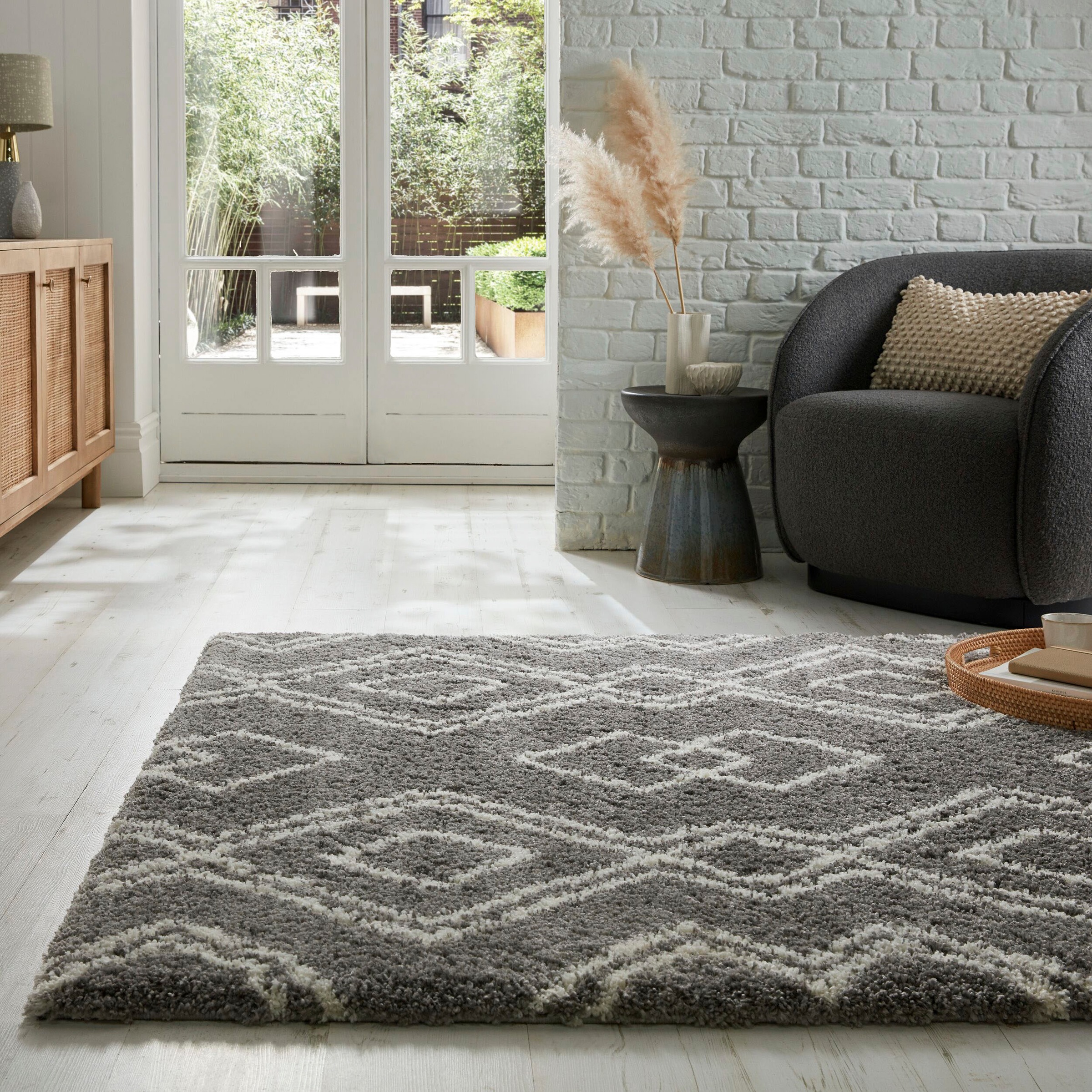 FLAIR RUGS Hochflor-Teppich "ATLAS" rechteckig 40 mm Höhe Berber Teppich günstig online kaufen
