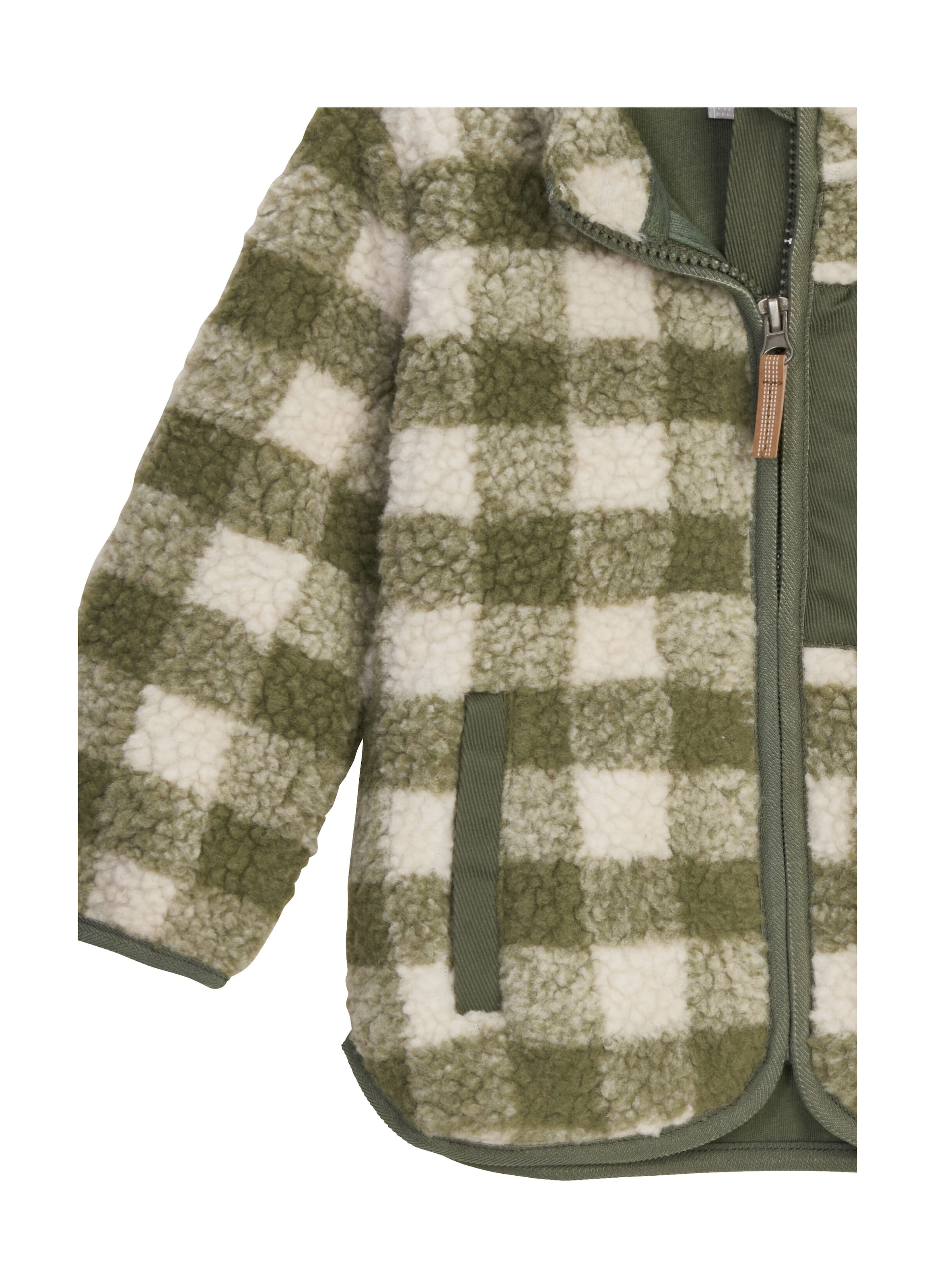 first instinct by killtec Fleecejacke »FIOW 50 MNS FLC JCKT«, Sherpa Fleecejacke mit Karomuster, Kinnschutz und Namensetikett