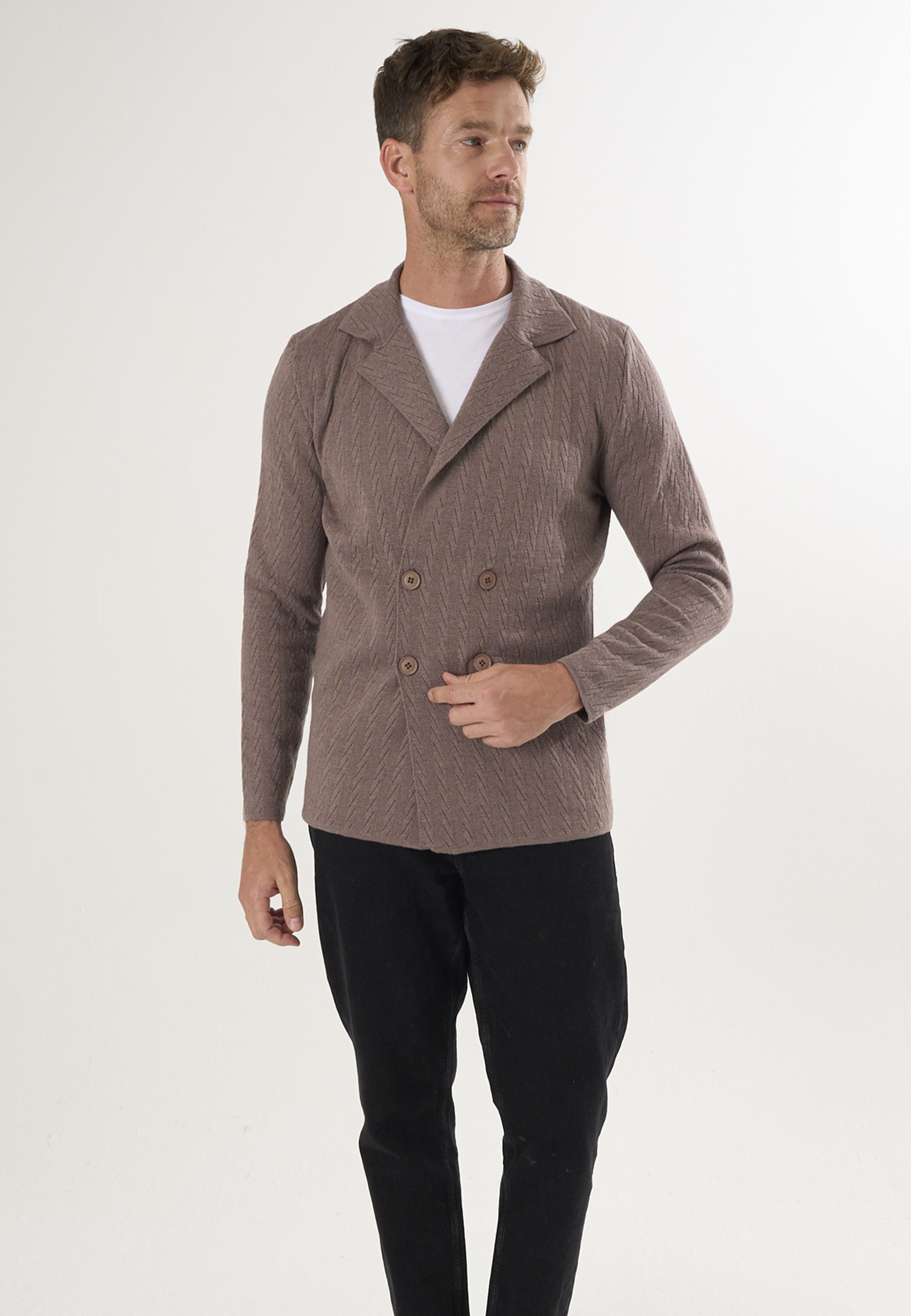Felix Hardy Strickjacke »Cardigan mit gekerbtem Kragen«