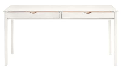 Schreibtisch »Gava«, (1 St.), Kiefer massiv, eingefräste Griffmulden, Höhe 80 cm