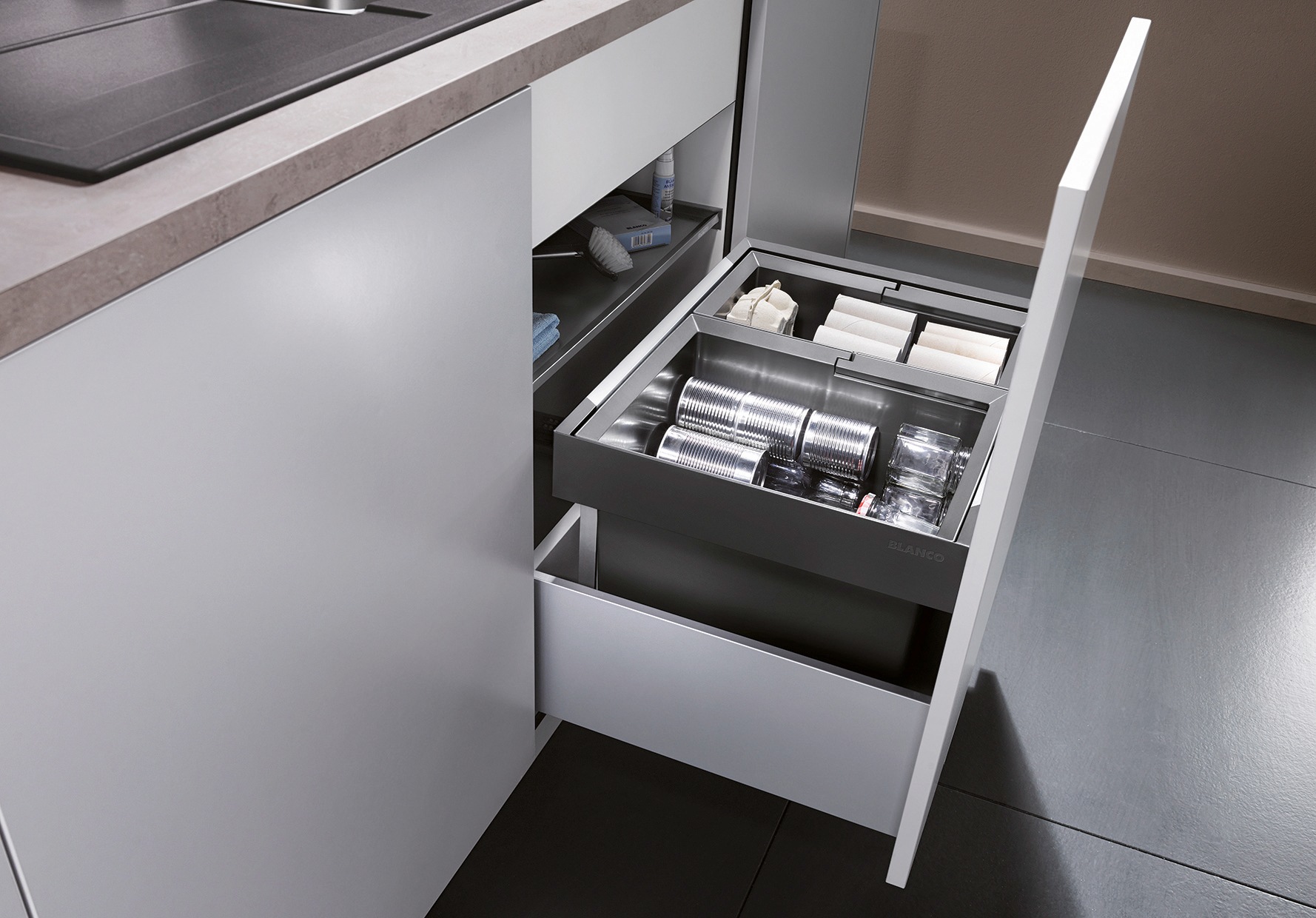 Blanco Mülltrennsystem "Flexon II 50/2" 2 Behälter Kunststoff, Stahlblech, günstig online kaufen