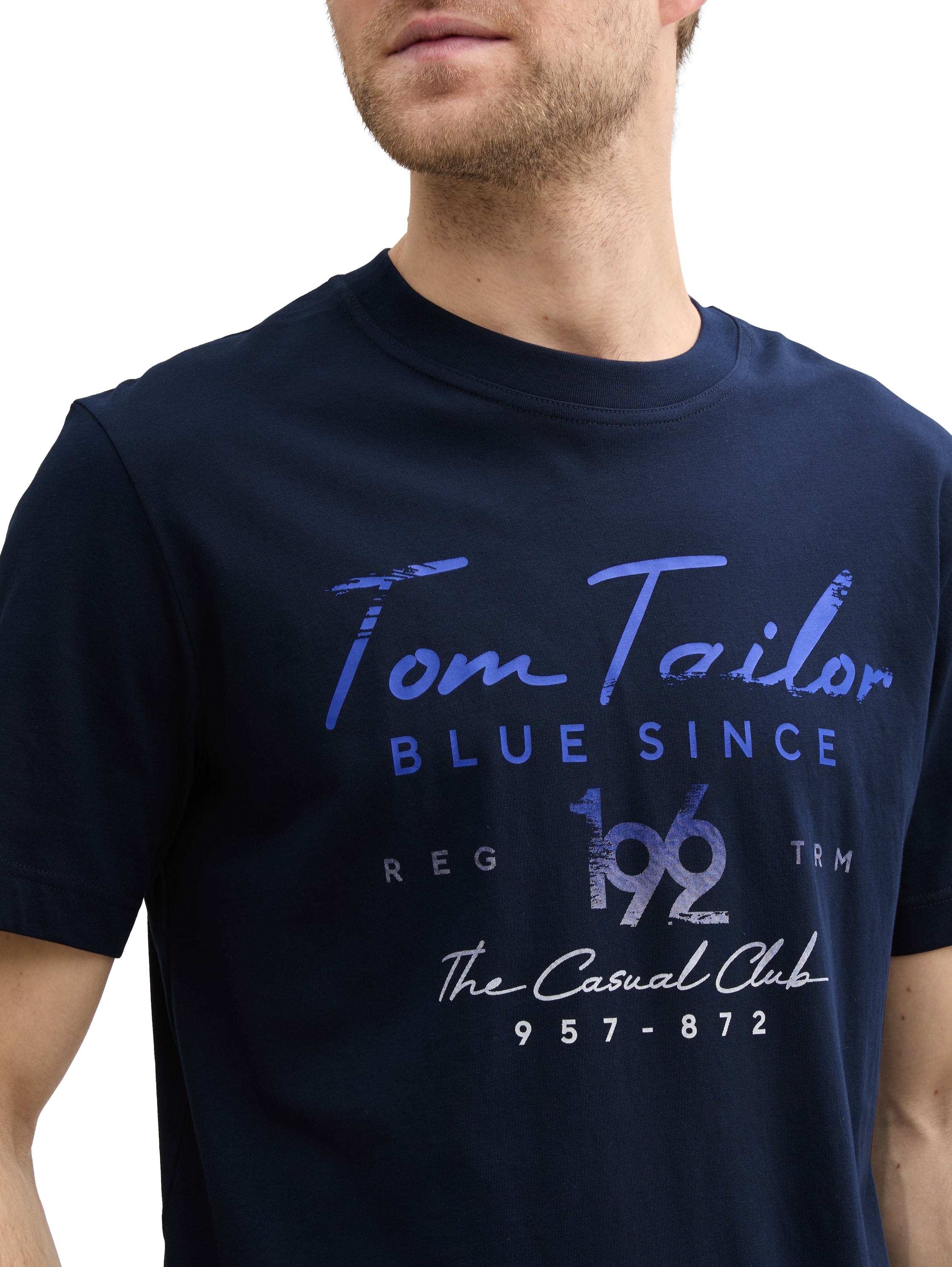 TOM TAILOR Print-Shirt, (2 tlg.), mit Logo-Print