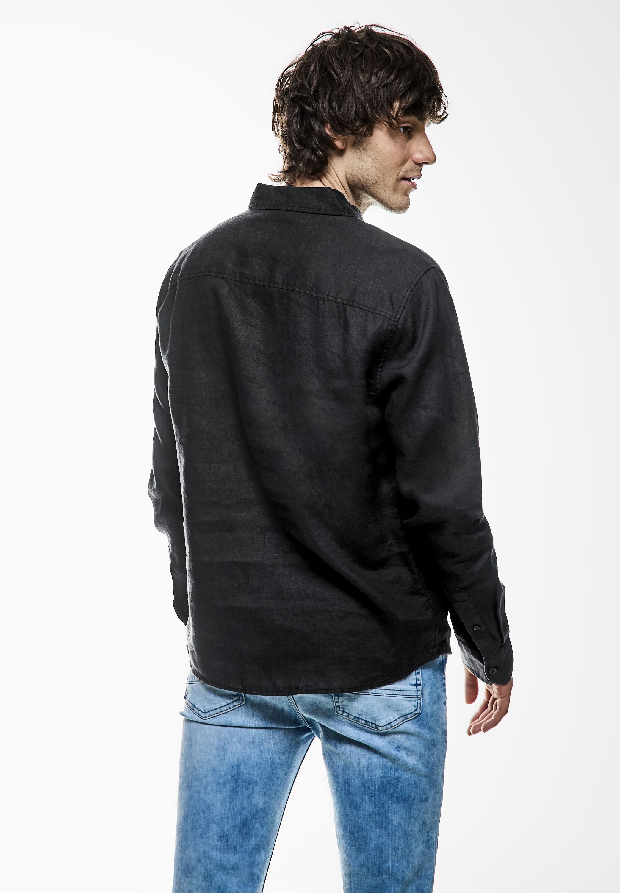 STREET ONE MEN Langarmhemd, soft und weich