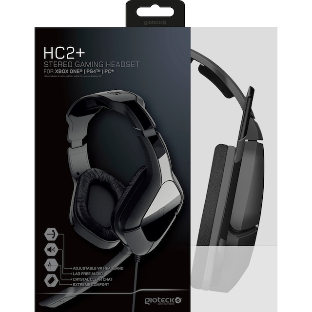 Black Friday Gioteck Gaming-Headset »Gioteck BAUR abnehmbar-Noise-Cancelling GI018401 HC2+«, Mikrofon 