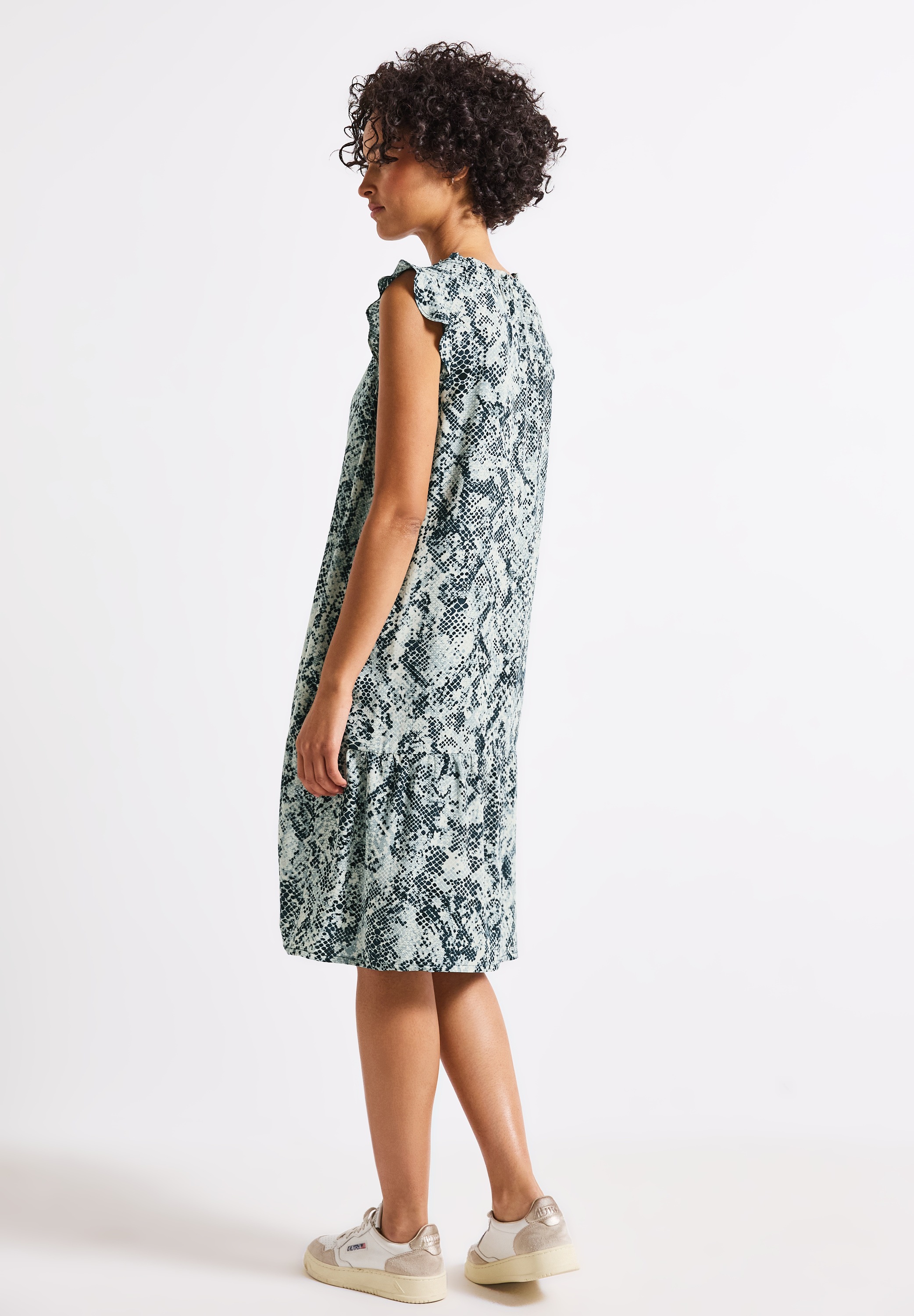 STREET ONE Tunikakleid, ohne Ärmel, mit Snake-Print und Volants günstig online kaufen