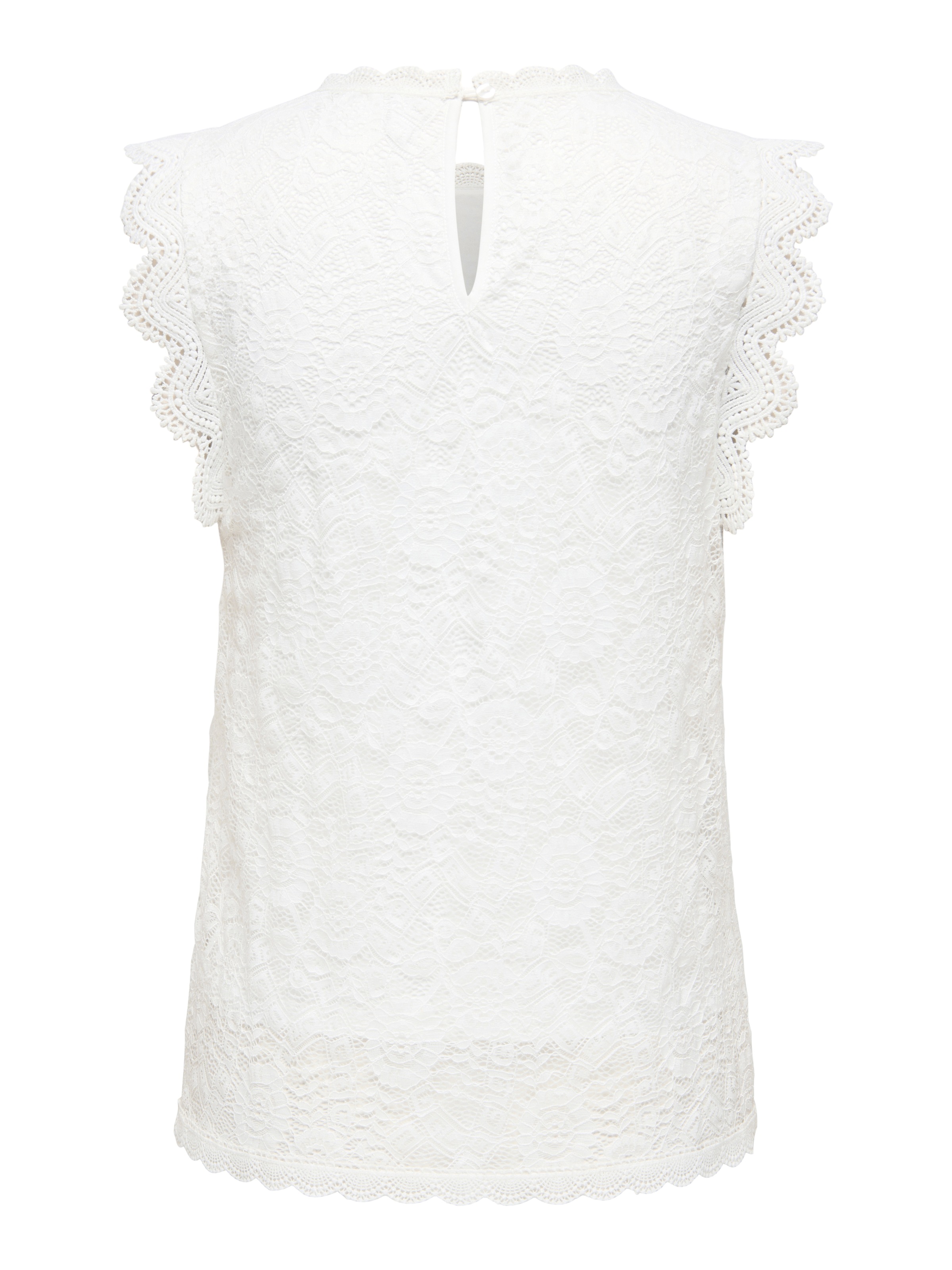 ONLY Spitzentop »ONLSINE S/L LACE TOP CS JRS« Materialmix, regular fit, Rundhals