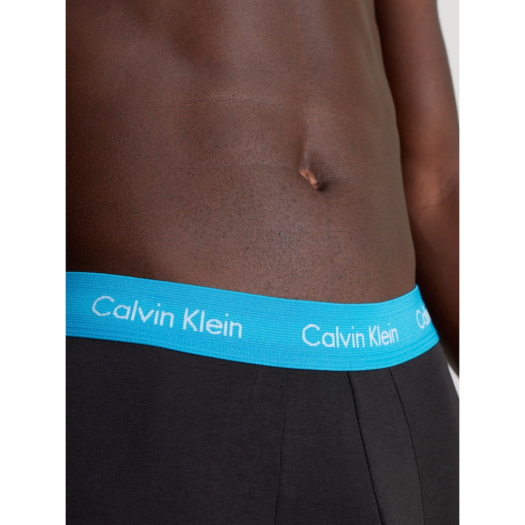 Calvin Klein Underwear Trunk, (Packung, 7 St., 7er-Pack), mit kontrastfarbenem Logobund