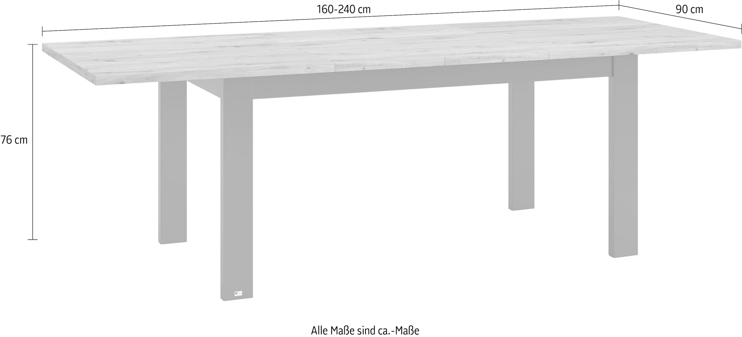 set one by Musterring Esstisch »york«, Typ 68, mit Synchronauszug, Breite/Tiefe: 160/90 cm