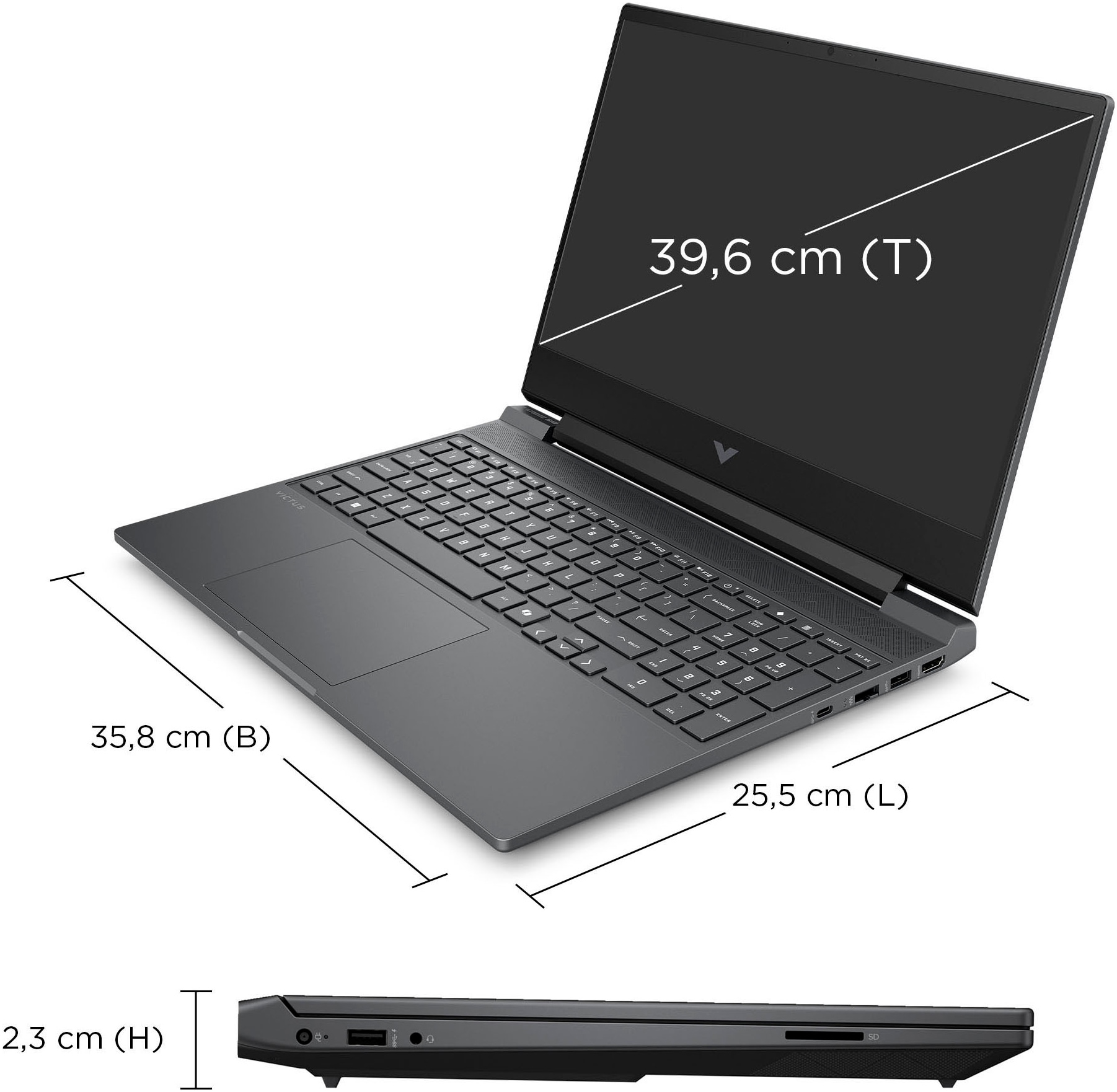 HP Gaming-Notebook »Victus 15-fa2053ng«, 39,6 cm, / 15,6 Zoll, Intel, Core i5, GeForce RTX 5050, 512 GB SSD