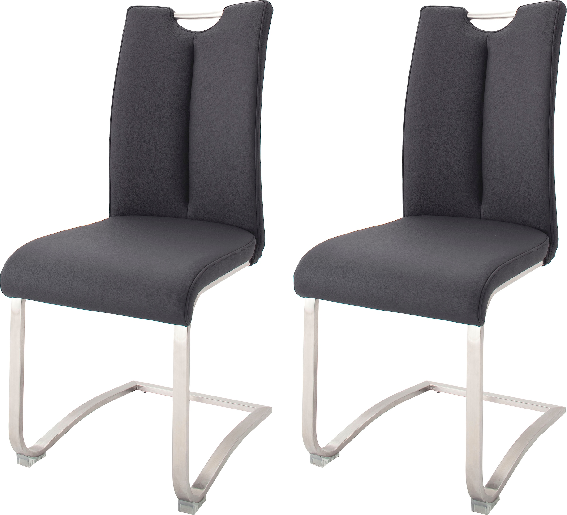 MCA furniture Freischwinger »Artos«, (Set), 2 St., Leder, Stuhl mit Echtlederbezug, bis 140 Kg belastbar