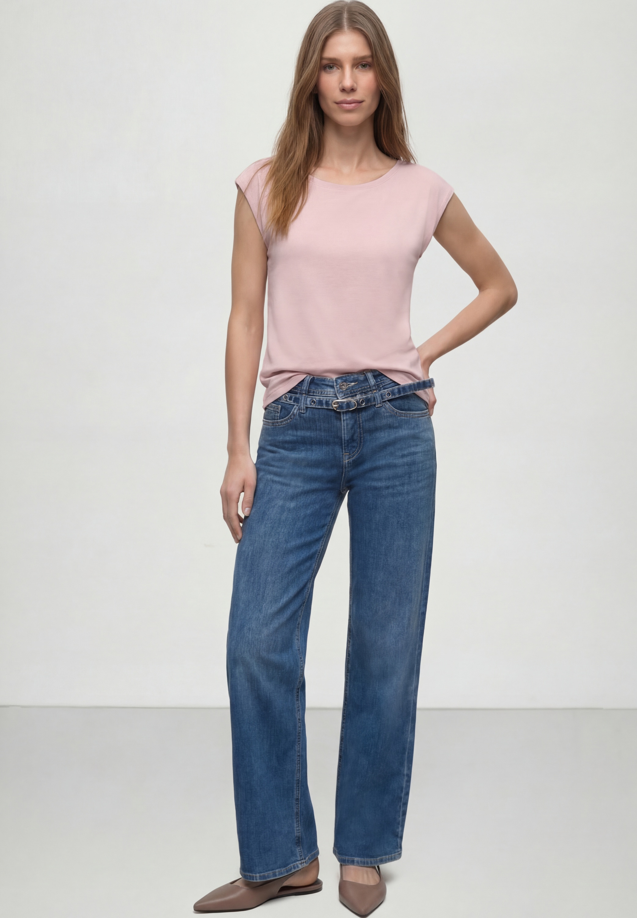 STREET ONE T-Shirt mit U-Boot-Ausschnitt