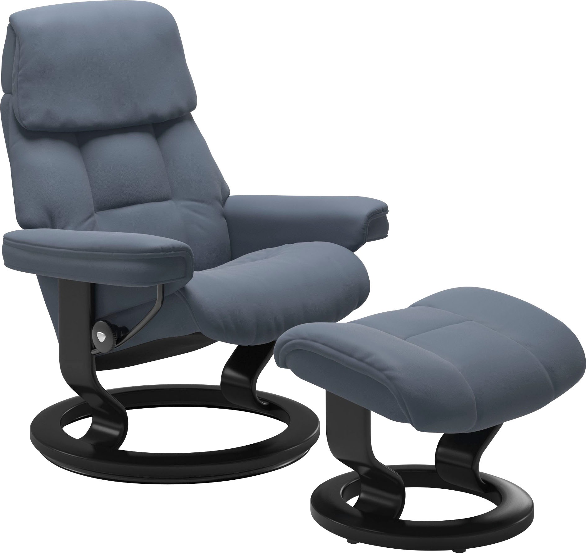 Stressless Relaxsessel "Ruby", (Set, Relaxsessel mit Hocker), mit Classic Base, Größe L, Gestell Eiche, Wenge, Braun & S