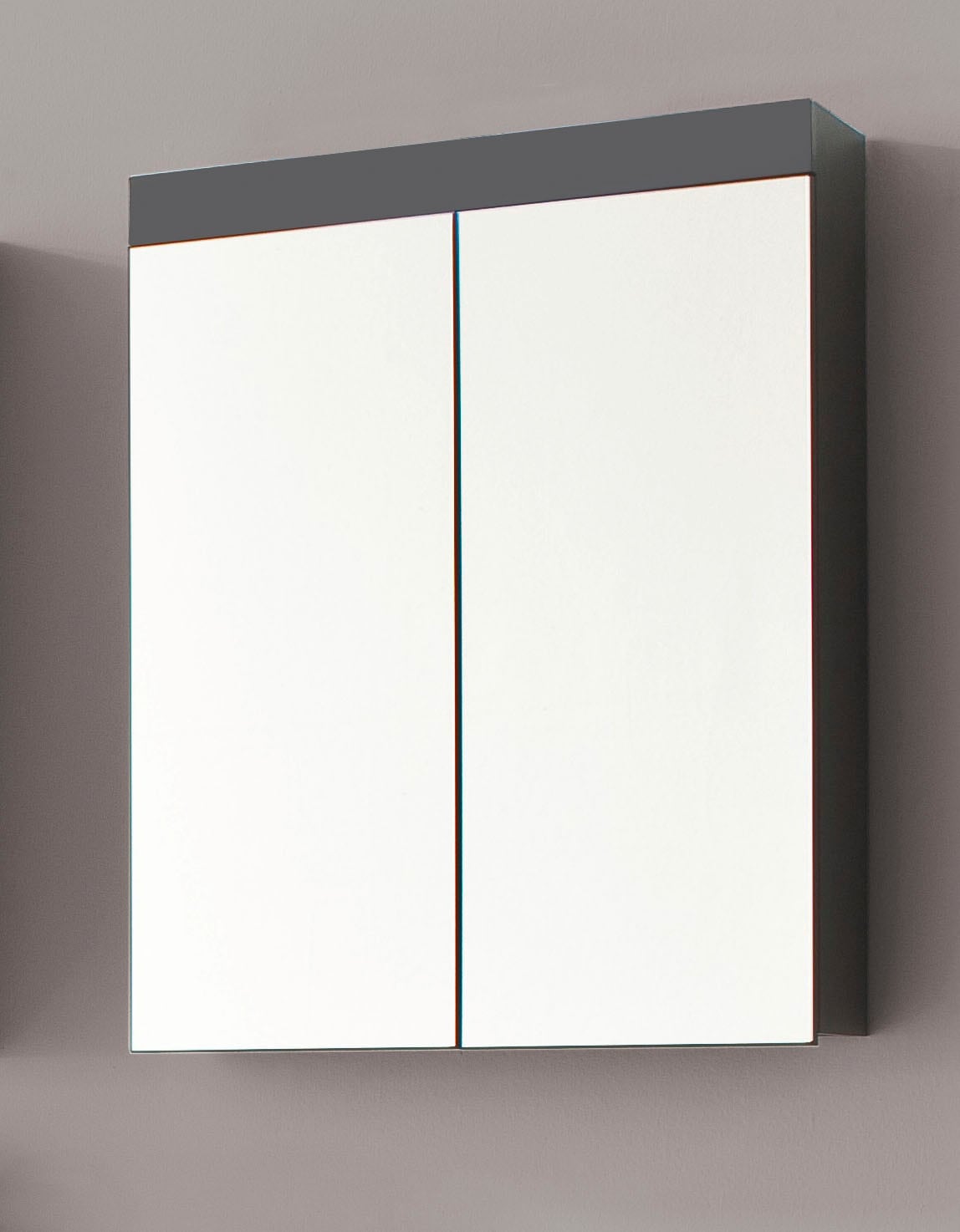 welltime Spiegelschrank "Avena" Badezimmerschrank wahlweise mit Aufsatzleuchte - (B/T/H) 60/17/77 cm