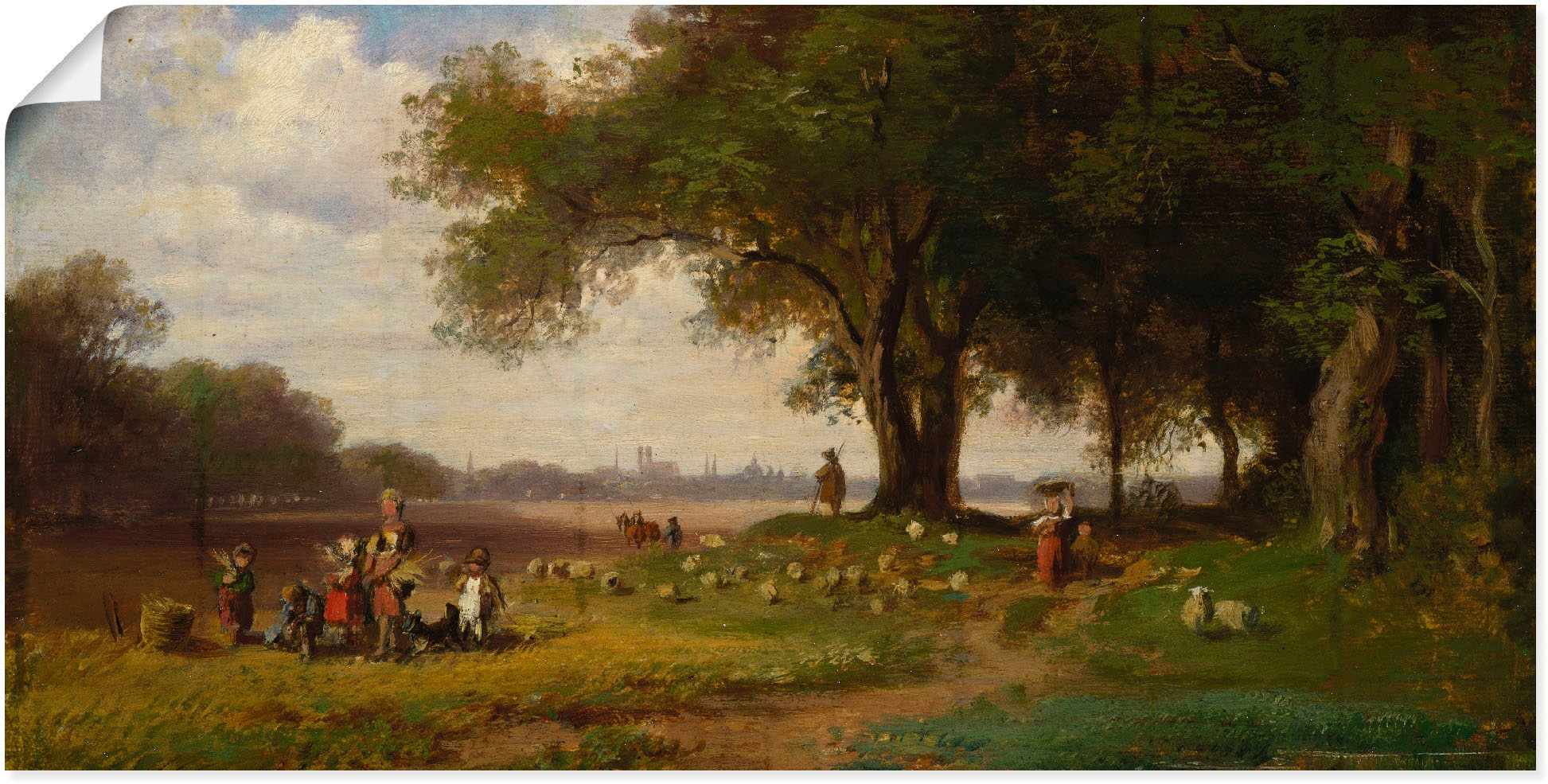 Artland Wandbild »Landschaft vor München oder BAUR in (1 Europa, Leinwandbild, | Poster St.), kaufen Schäfer«, Wandaufkleber als versch. mit Größen