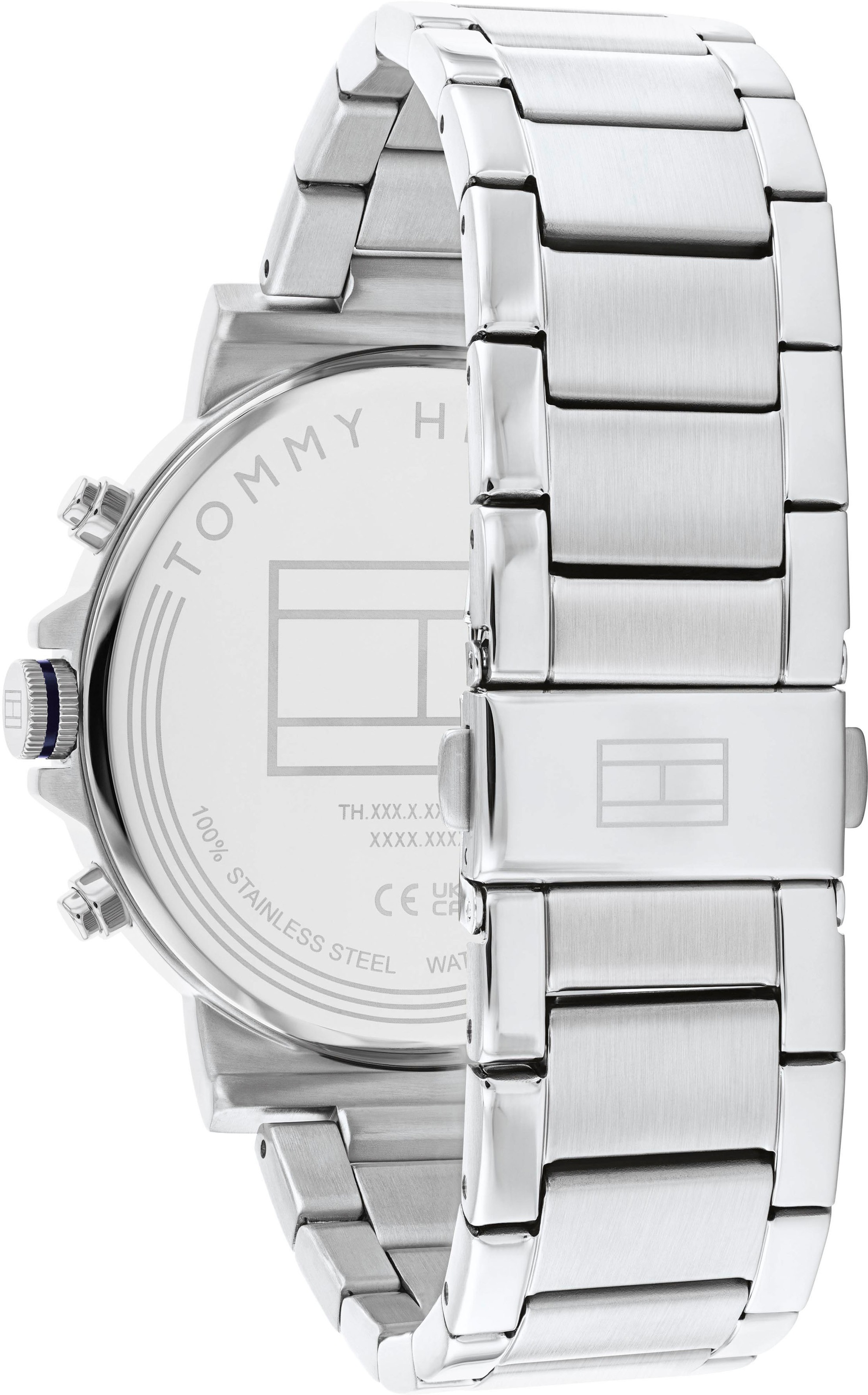 Tommy Hilfiger Multifunktionsuhr »TYSON«, Quarzuhr, Armbanduhr, Herrenuhr, Datum, Edelstahlarmband