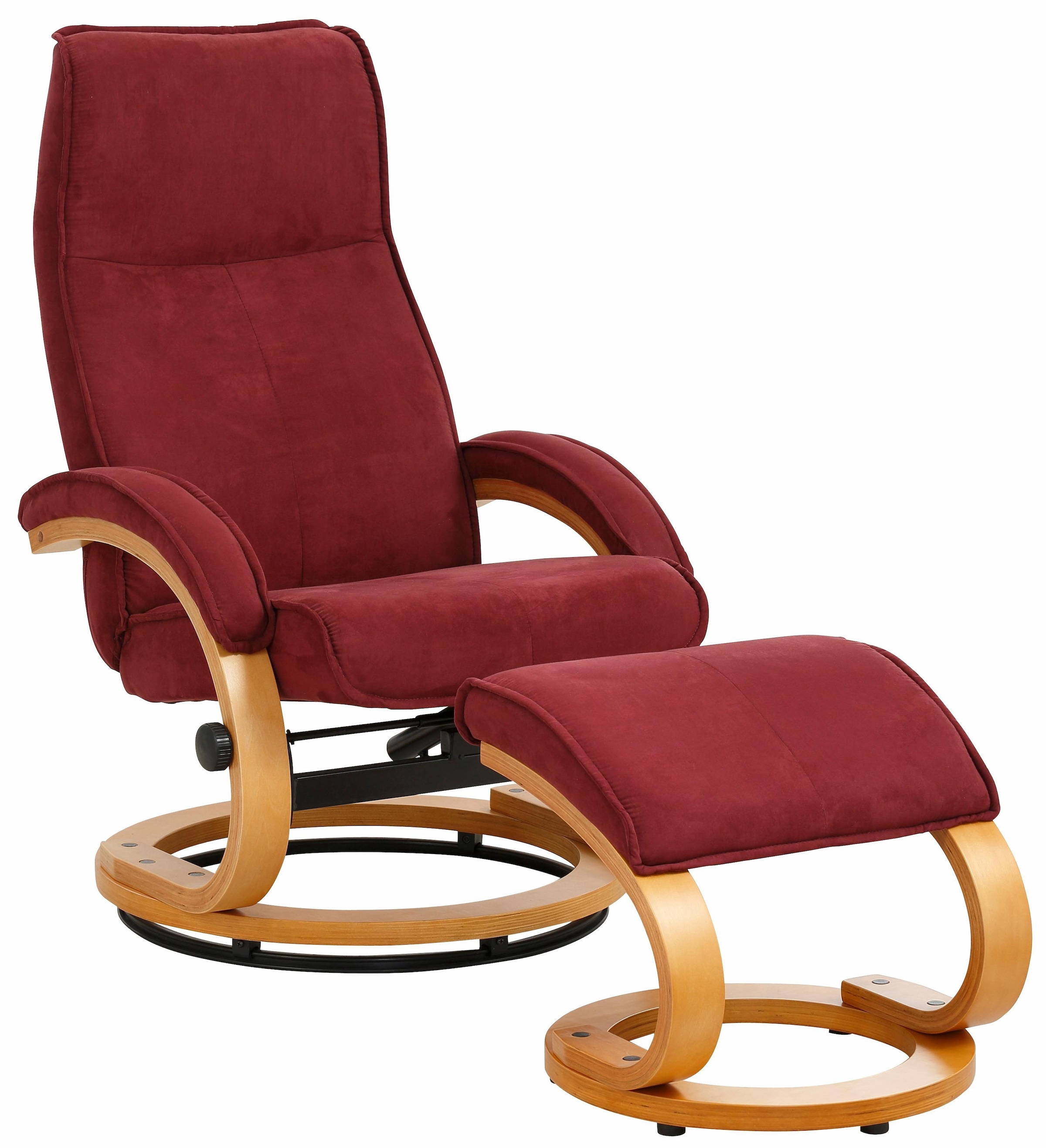 Home affaire Relaxsessel »Paris, TV-Sessel mit Hocker und manueller Liegefunktion«, (Set, 2 St., bestehend aus Sessel und Hocker), Dreh- und Kippfunktion
