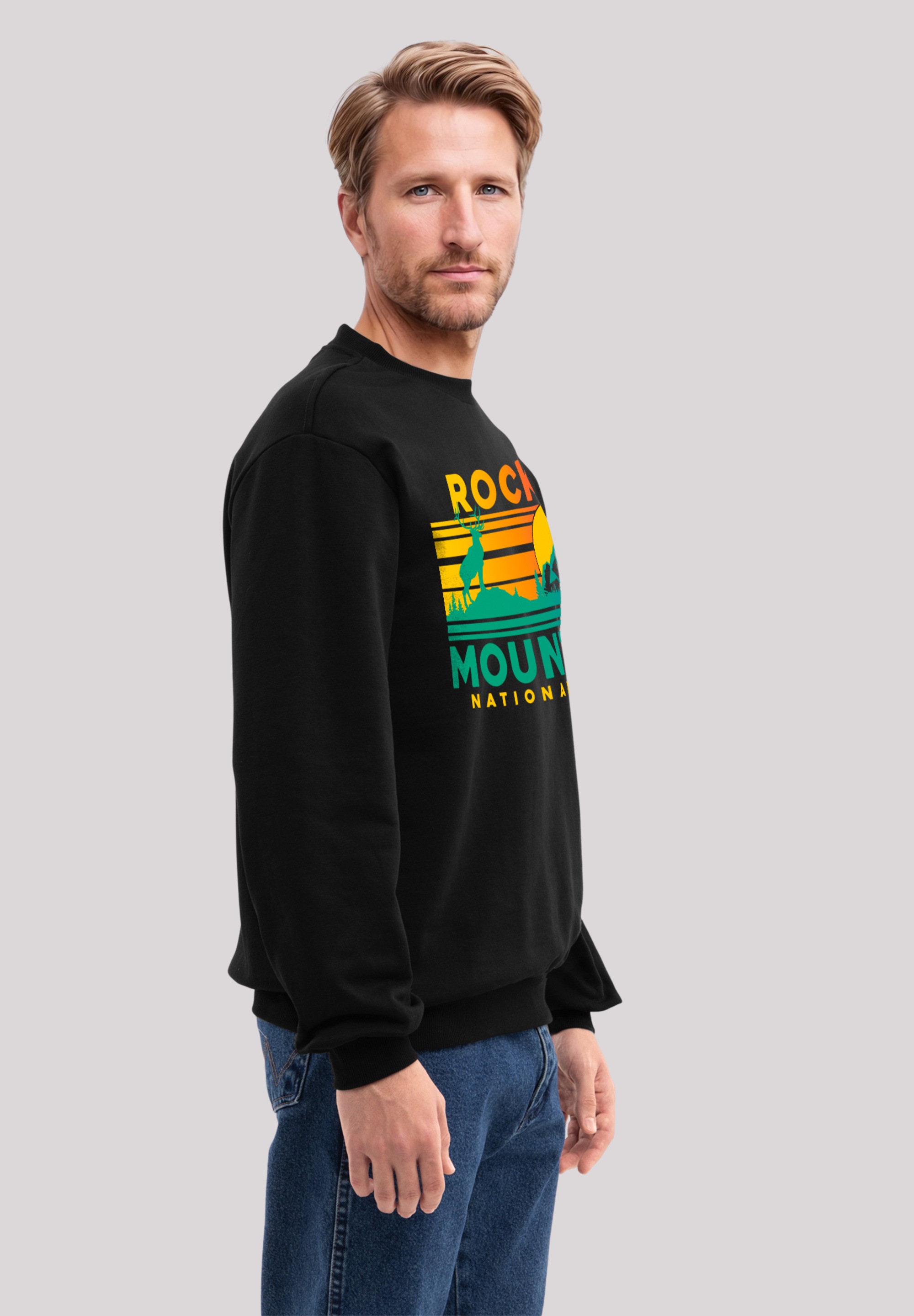 F4NT4STIC Sweatshirt »US National Parks Rocky Mountain Sunset«, Premium Qualität