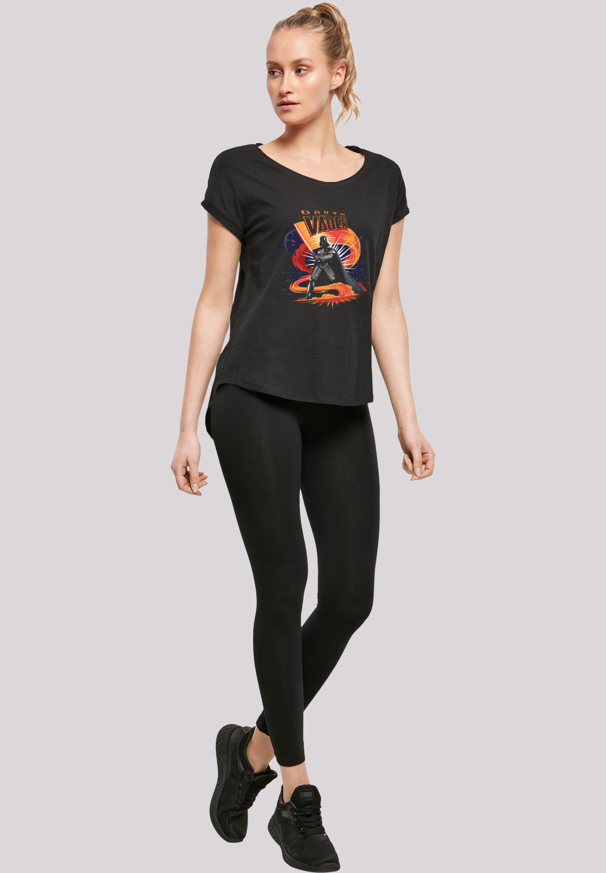F4NT4STIC T-Shirt »Star Wars Darth Vader Swirling Fury«, Damen,Premium Merch,Lang,Longshirt,Bedruckt