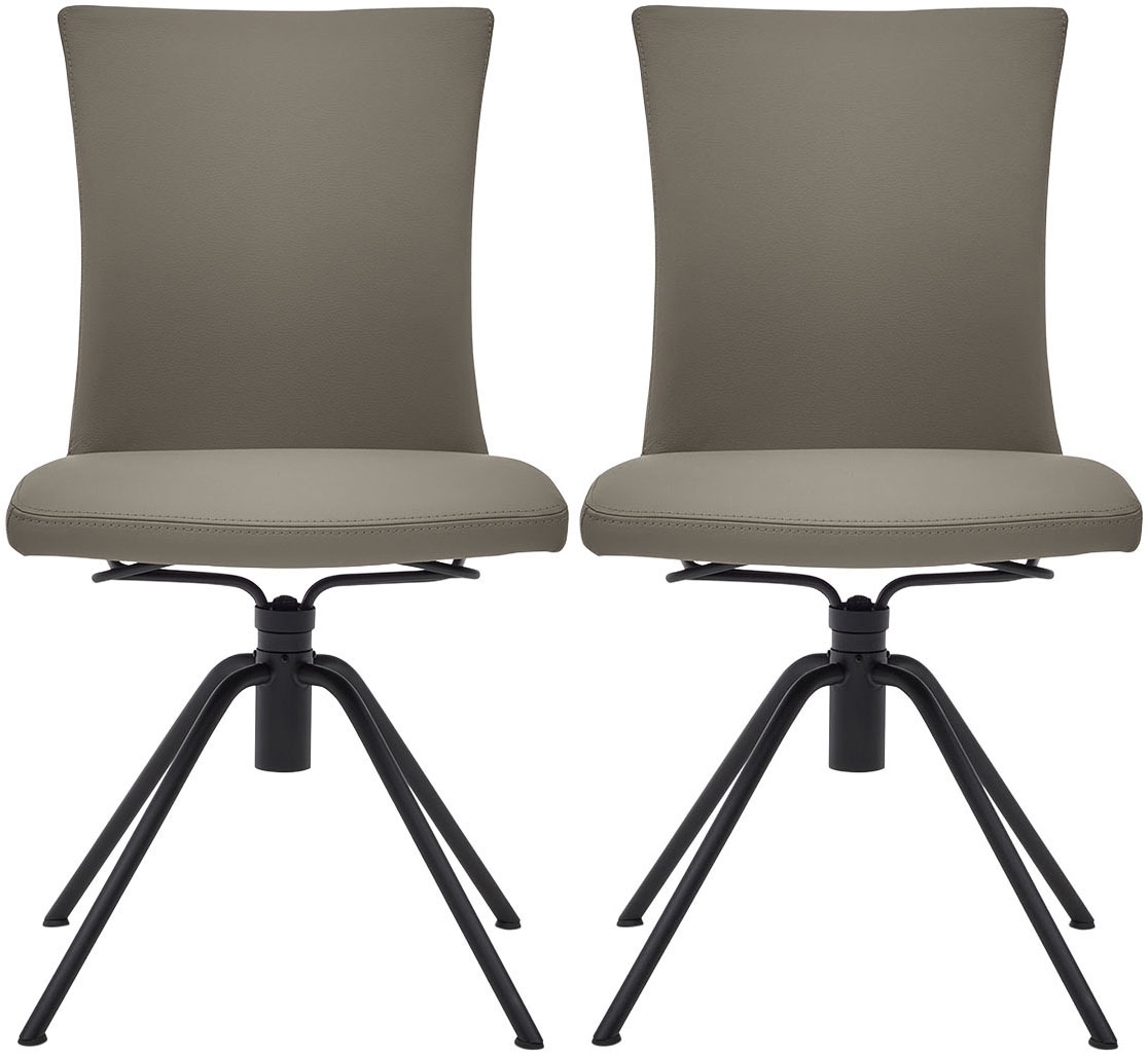 Musterring Polsterstuhl "Helmond 6700", (Set), 2 St., Echtleder, Drehgestel günstig online kaufen