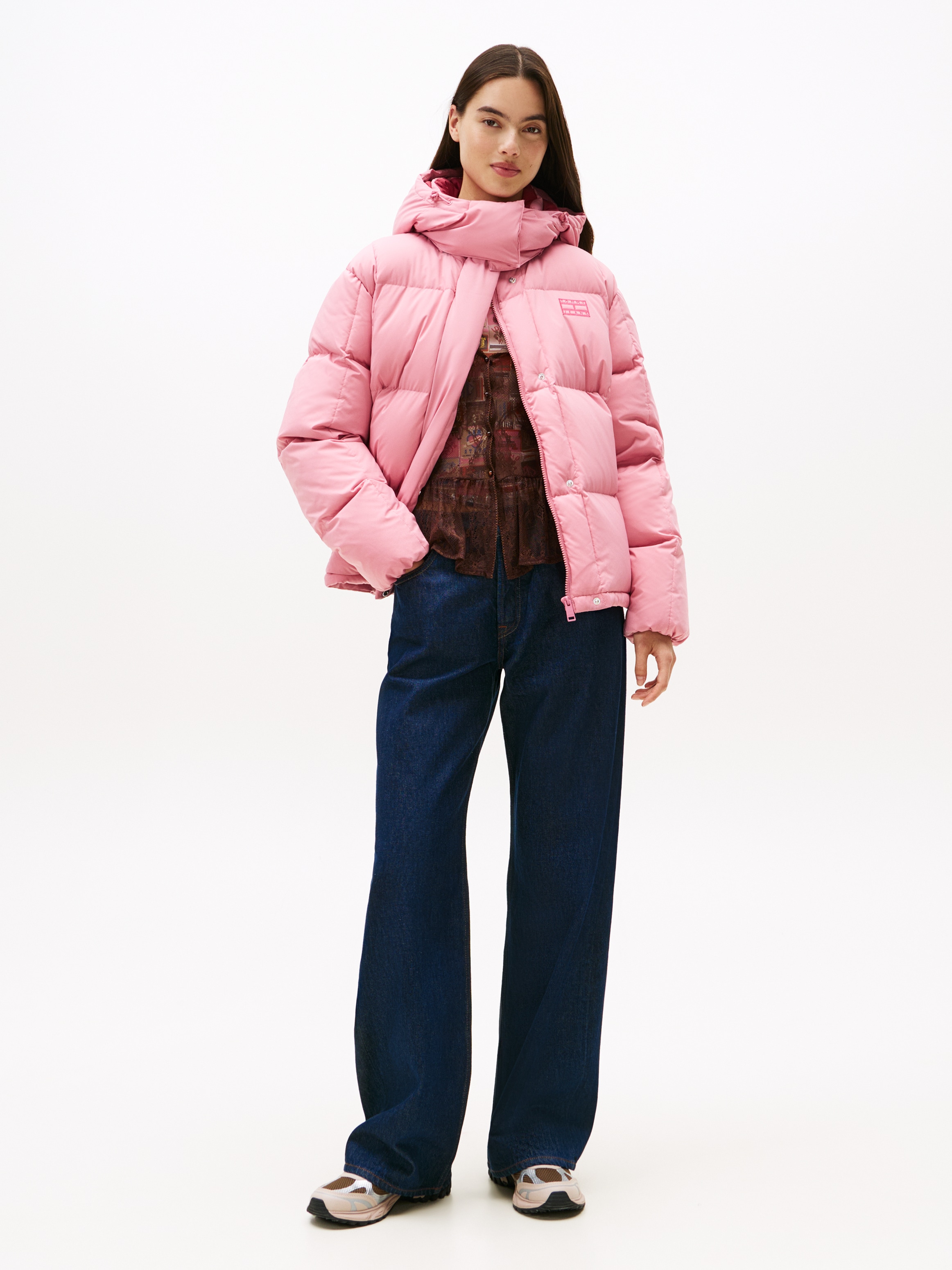 Tommy Jeans Steppjacke »TJW ALASKA GRID DOWN JACKET EXT«, mit Kapuze