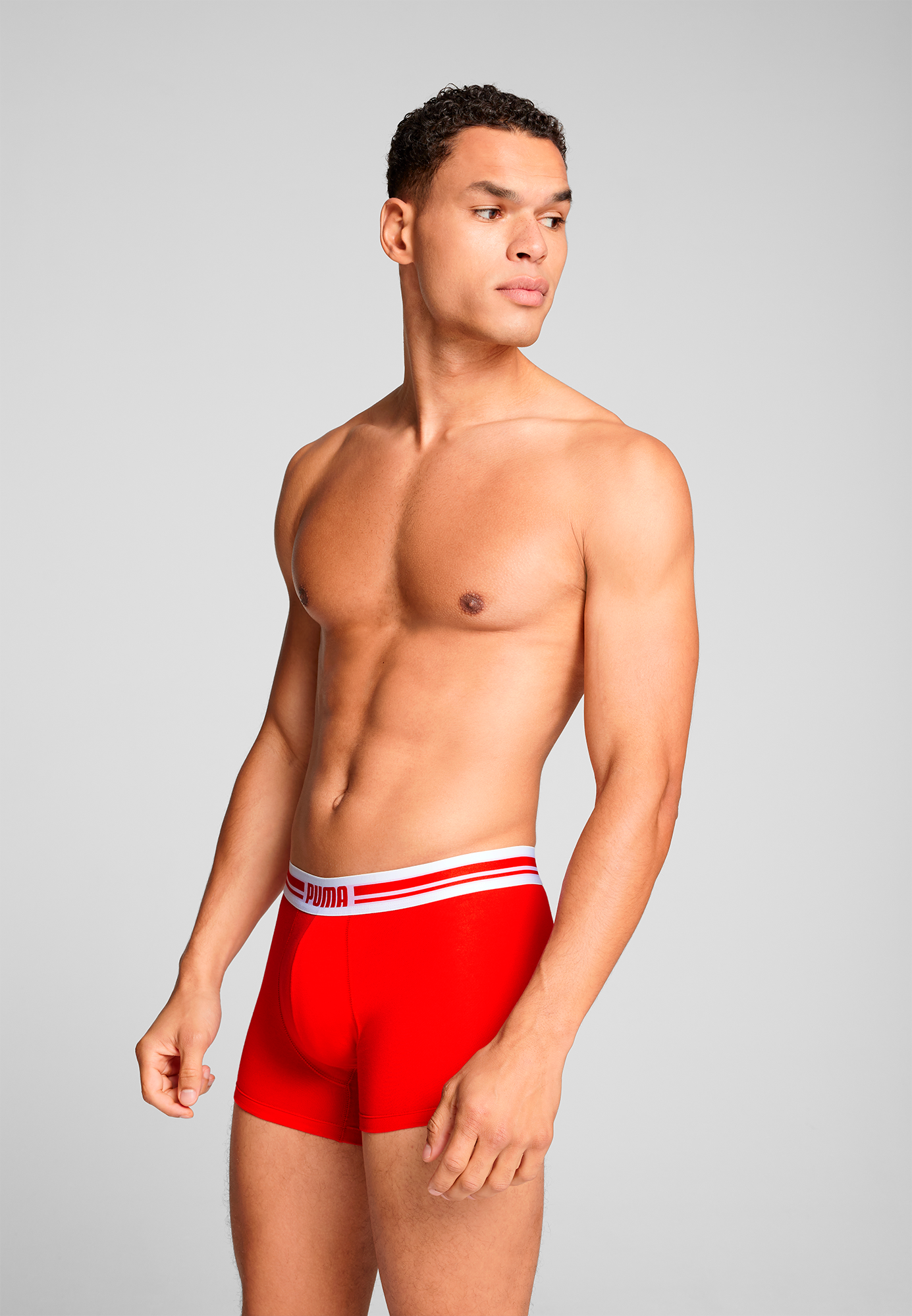PUMA Boxershorts »PUMA MEN EVERYDAY PLACED LOGO BOXERS 2P« Packung, 2er Pack,  mit Logo Webbund