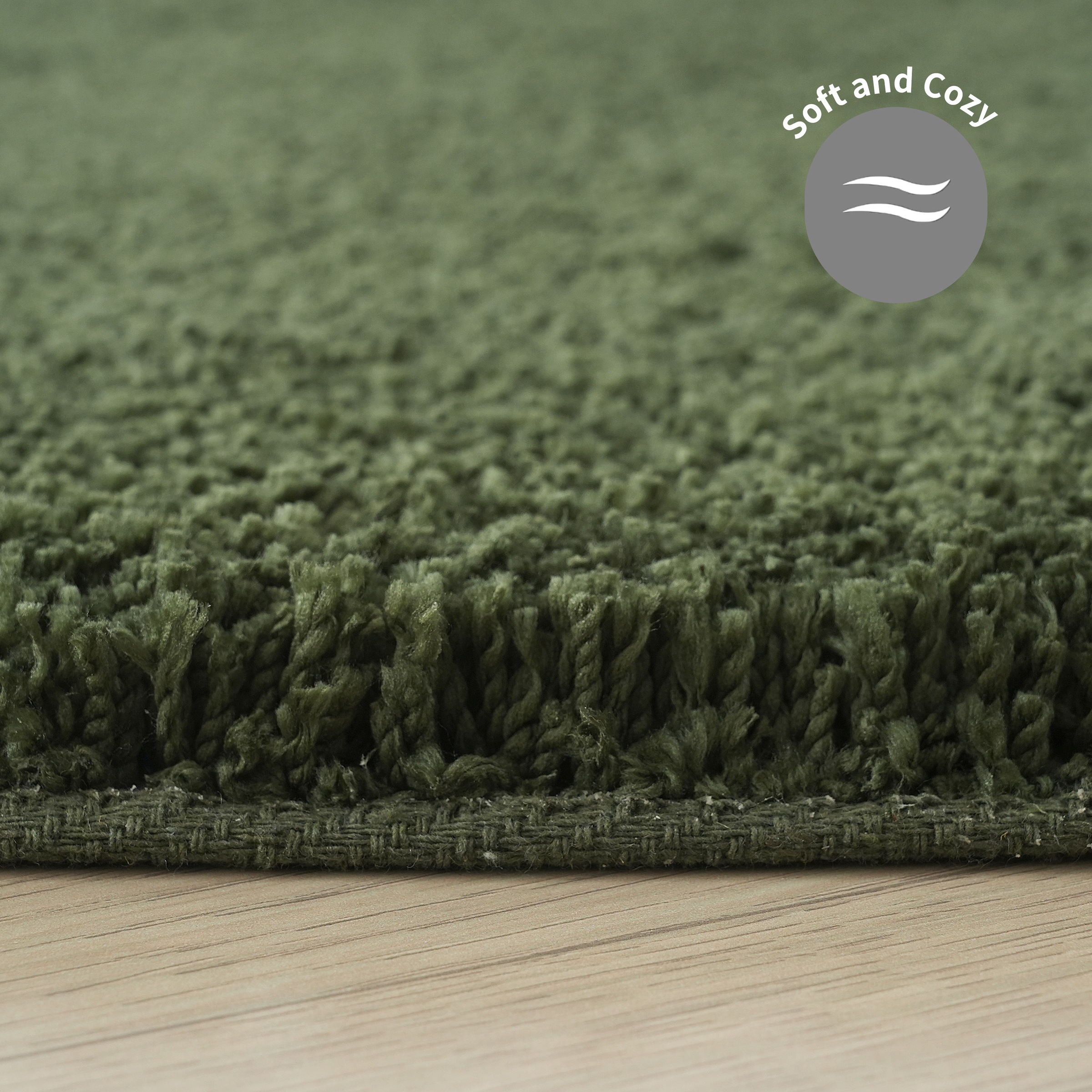 LeGer Home by Lena Gercke Hochflor-Teppich »Halrum, einfarbig, besondere Form, modern«, U-förmig, 25 mm Höhe, organische Form, bean shape, kuschelig, Wohnzimmer, Schlafzimmer