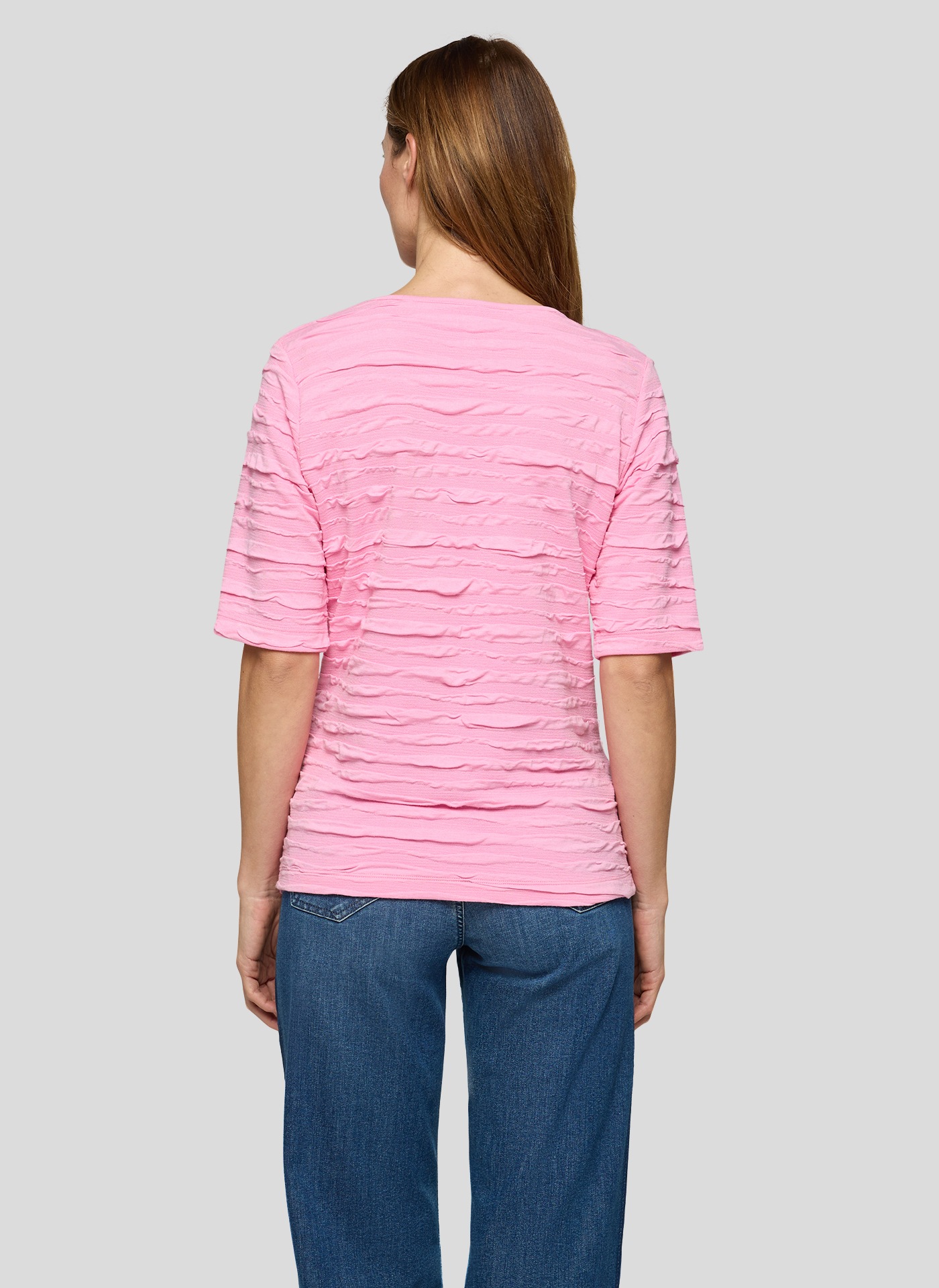 T-Shirt RABE, Damen, Gr. 40, krokus, Jersey, Obermaterial: 68% Viskose, 28% Polyester, 4% Elasthan, regular fit normal, Rundhals, Shirts T-Shirt, mit Struktur Muster 2