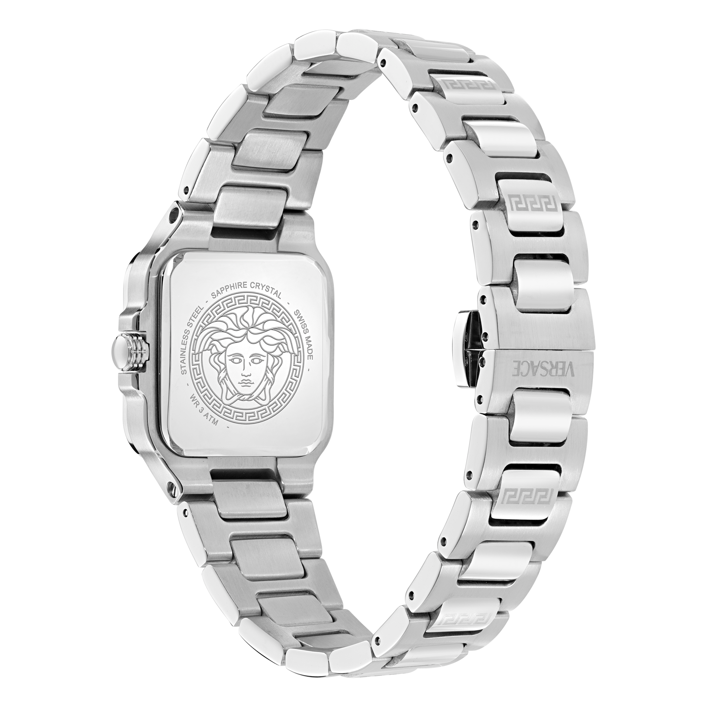 Versace Quarzuhr »GRECA EDGE« Armbanduhr, Damenuhr, Swiss Made, analog