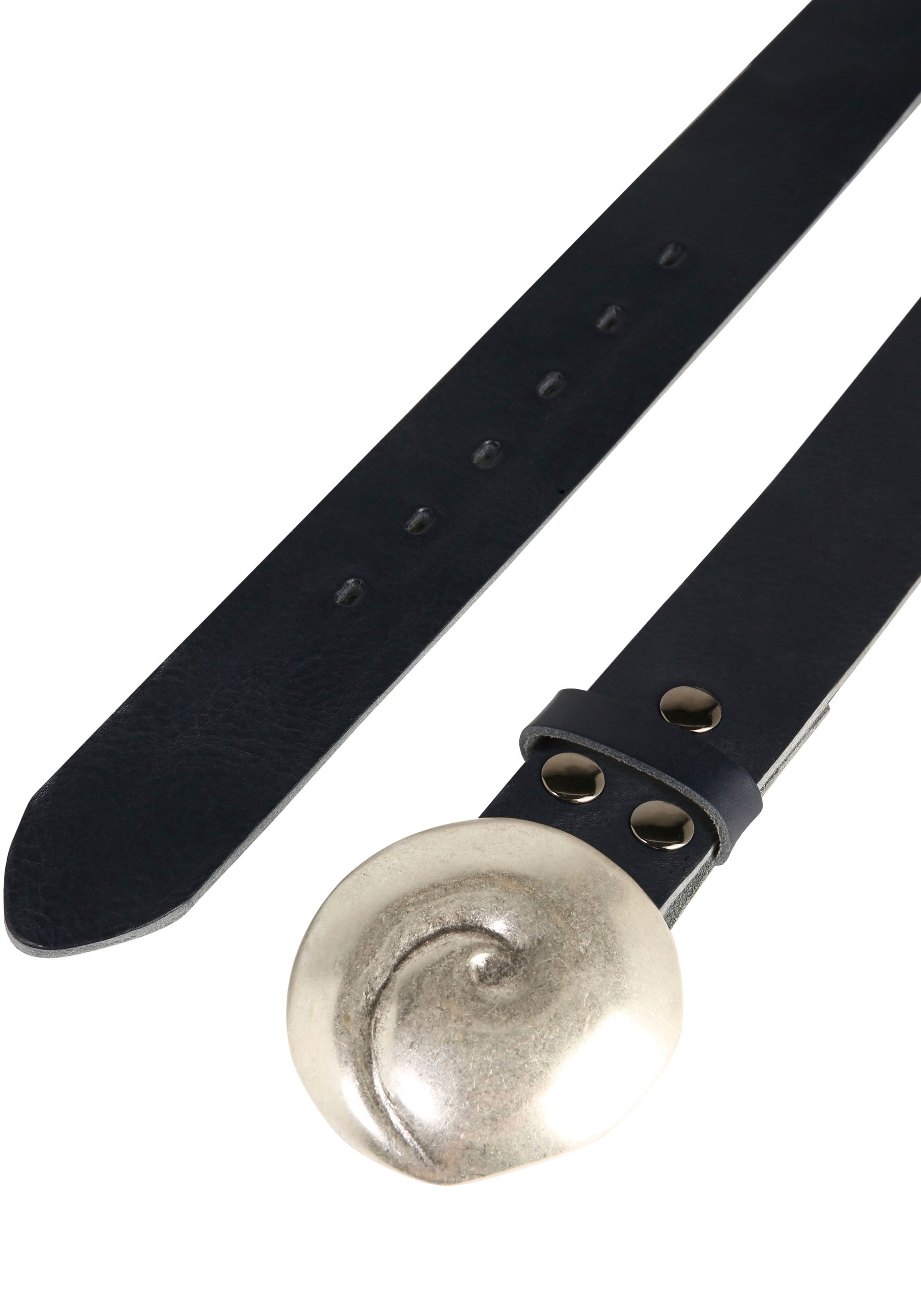 Rettungsring Gürtel Ledergürtel mit austauschbarer Schließe "Muschel Rund S günstig online kaufen