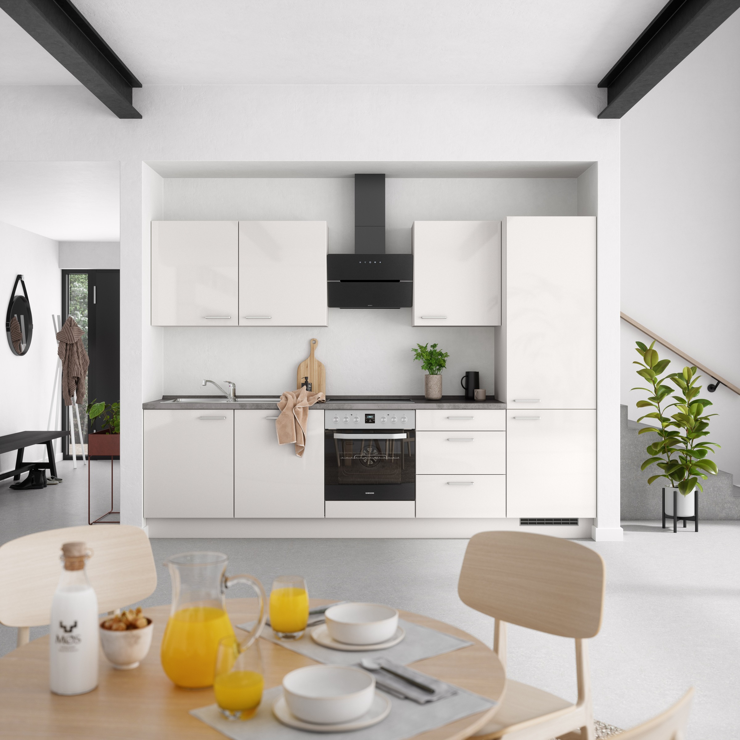 nobilia® Küchenzeile »"Flash II"«, vormontiert, Ausrichtung wählbar, Breite 300 cm, wahlw. mit E-Geräten