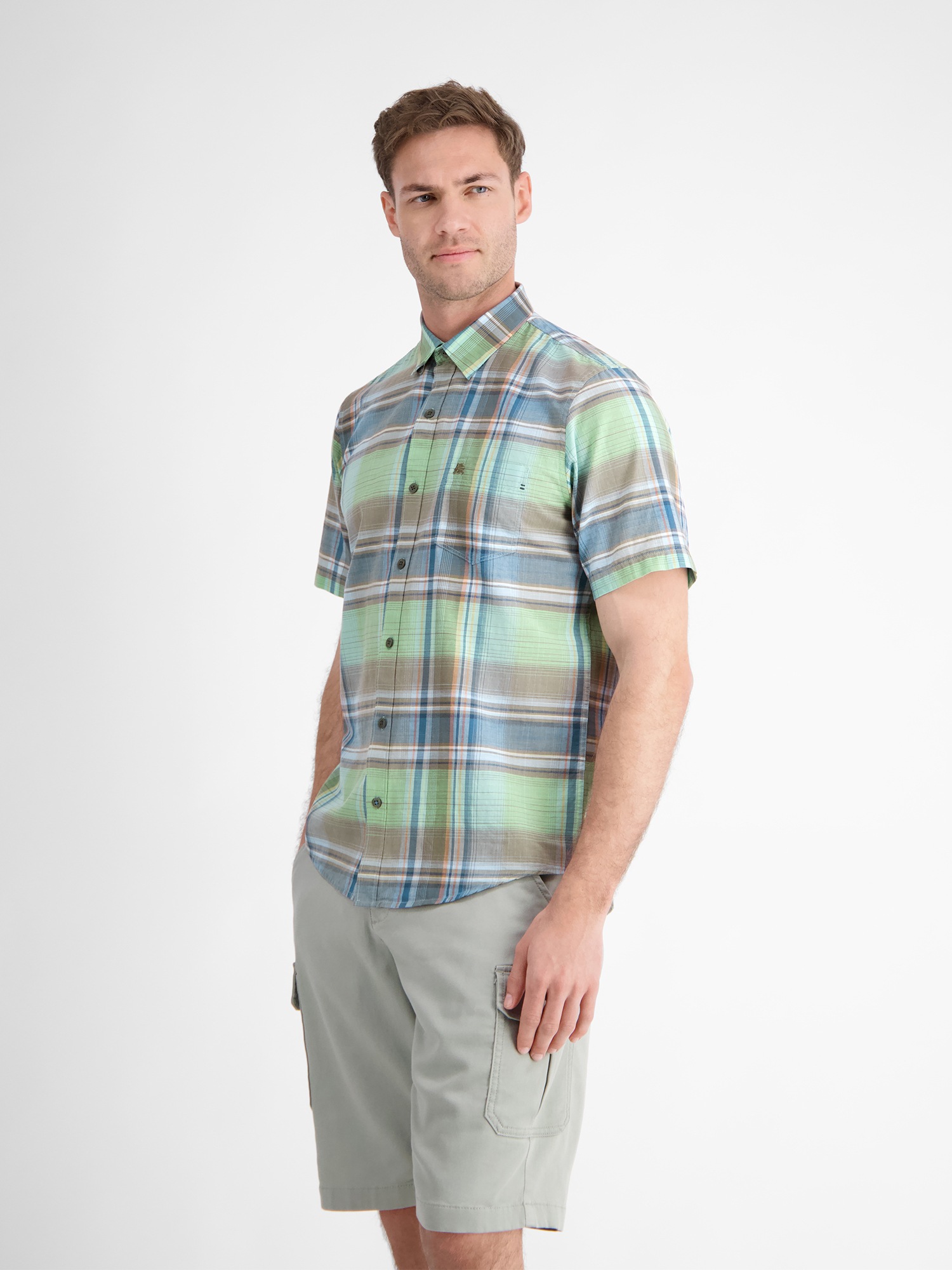 Thumbnail - LERROS Kurzarmhemd "Karohemd in sommerlicher Strukturqualität"