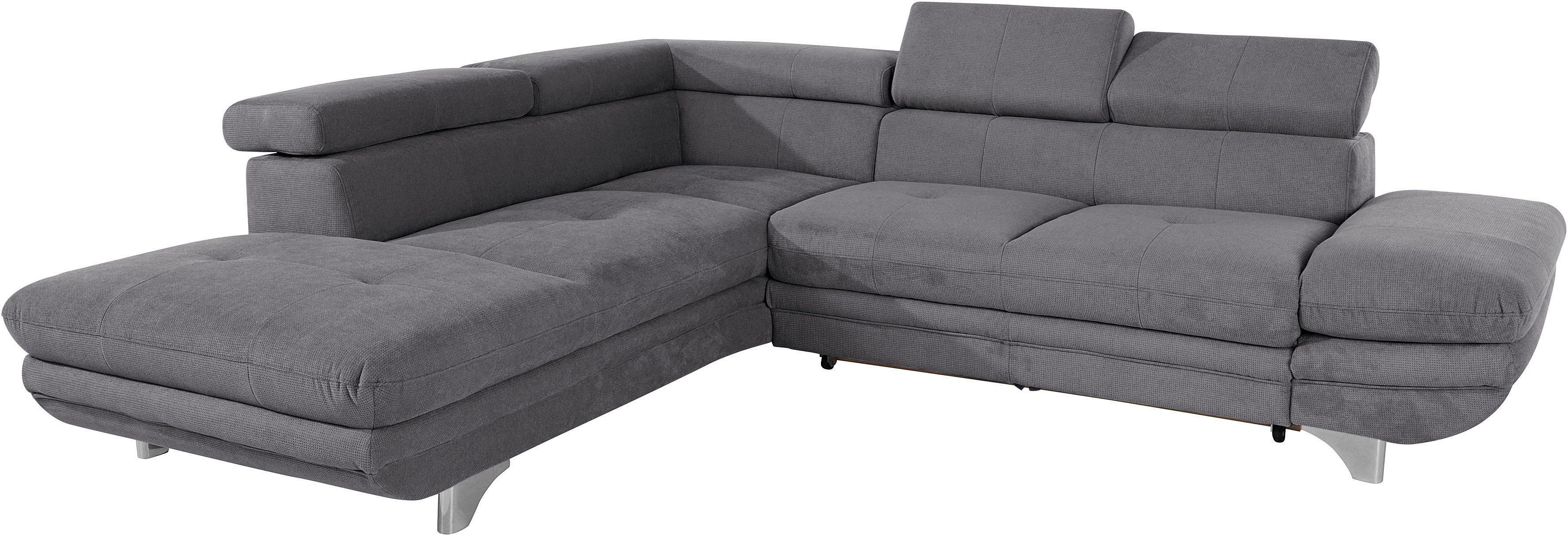 COTTA Ecksofa "Enterprise L-Form" mit Arm- & Kopfteilverstellung, wahlweise mit Schlaffunktion