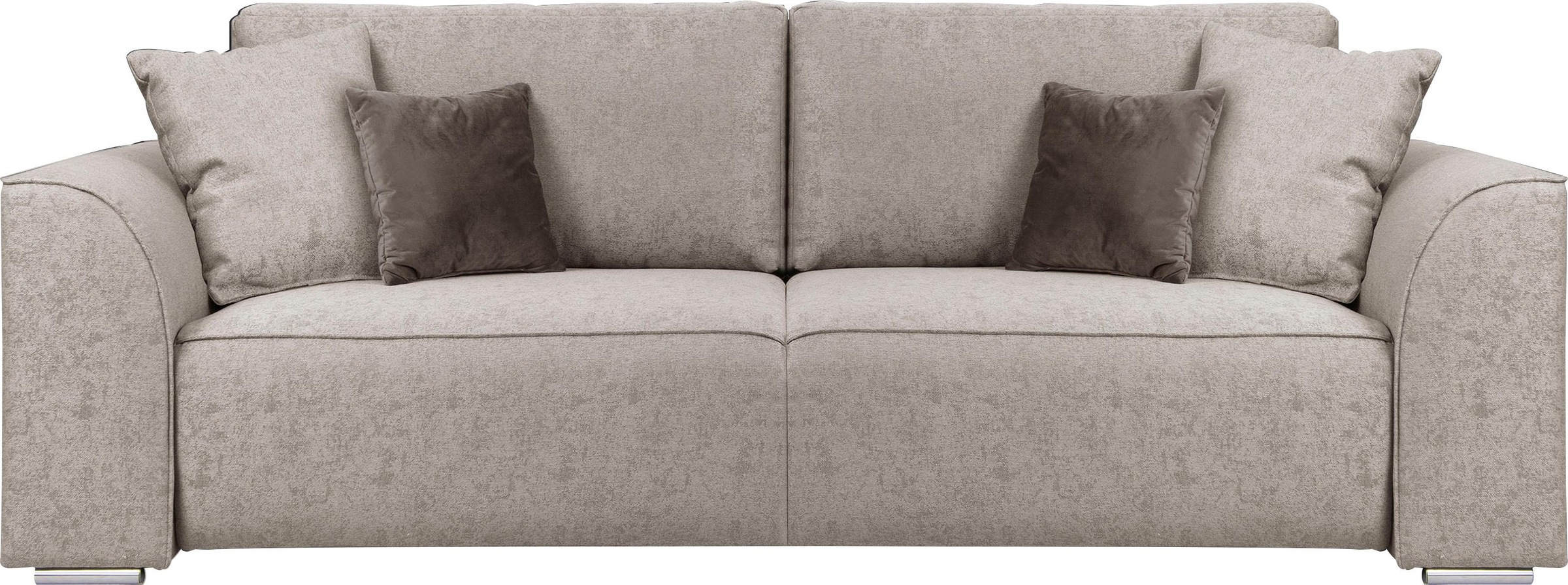 INOSIGN 3-Sitzer Beatrice Schlafsofa, wahlweise auch mit Bettfunktion und Bettkasten, incl. 2 Zierkissen
