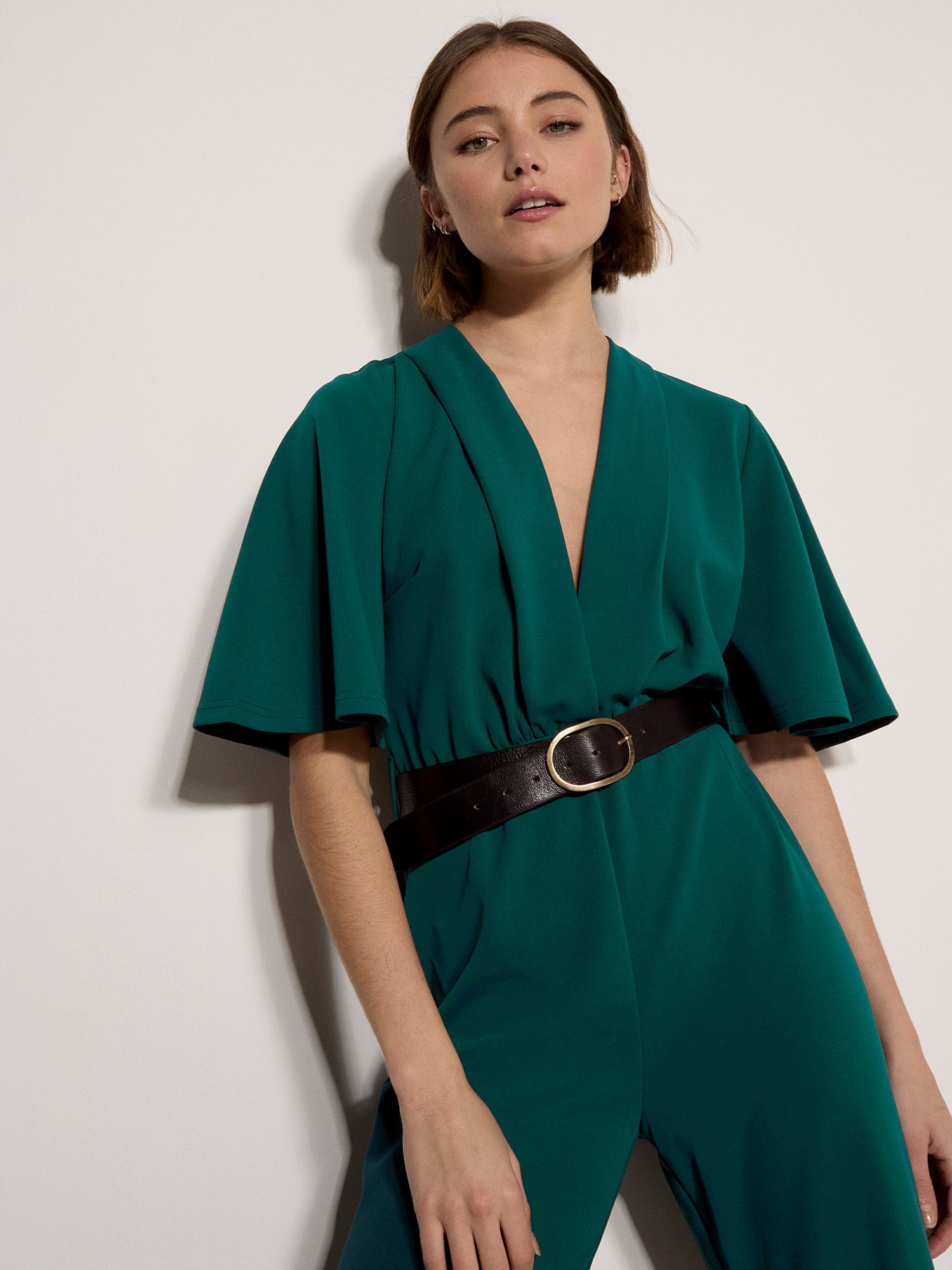Apricot Jumpsuit »Jumpsuit mit geradem Bein« inklusive Gürtel, 2 Stk. aus Jersey-Crêpe