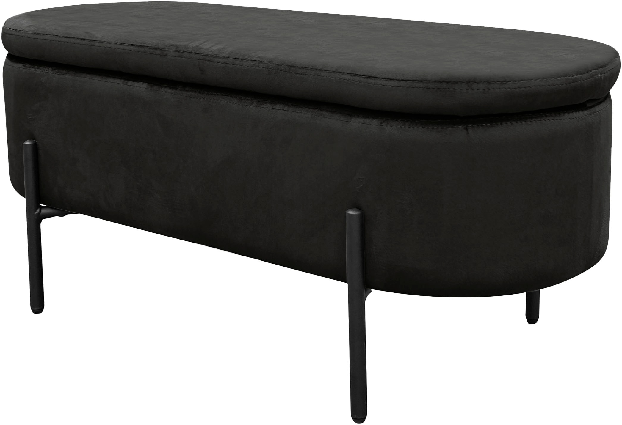 byLIVING Sitzbank »NOVA« Samt, mit Stauraum/Truhe, Innenmaß Truhe 26,5 x 83cm, Höhe: 19 cm