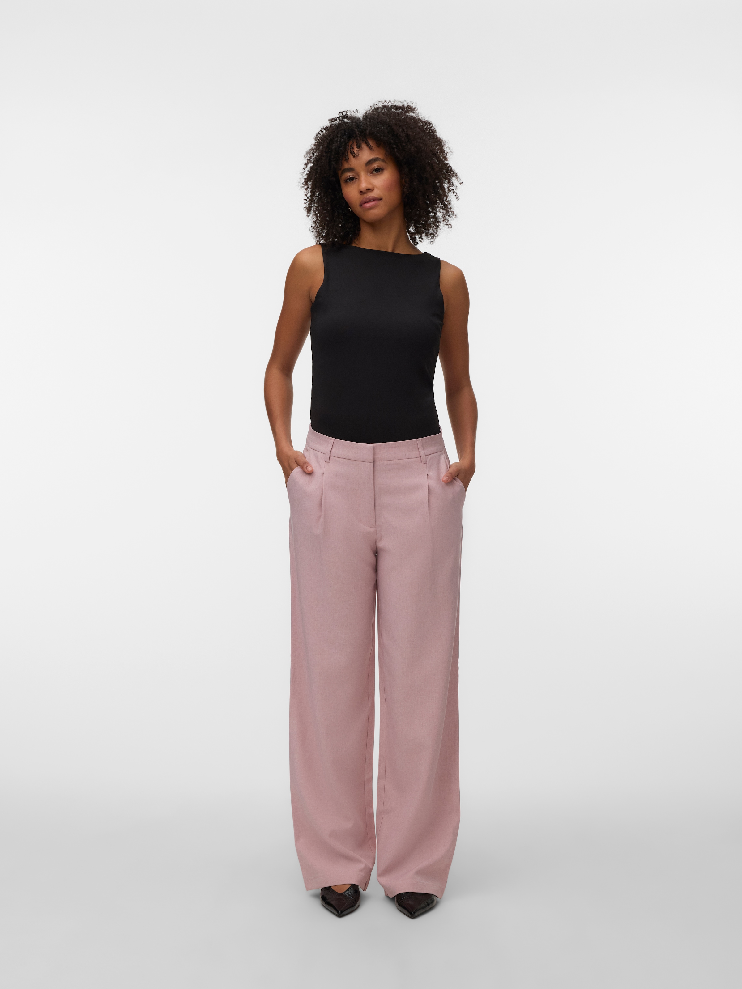 Vero Moda Anzughose "VMCASSIDY MW WIDE PANT NOOS" Materialmix günstig online kaufen