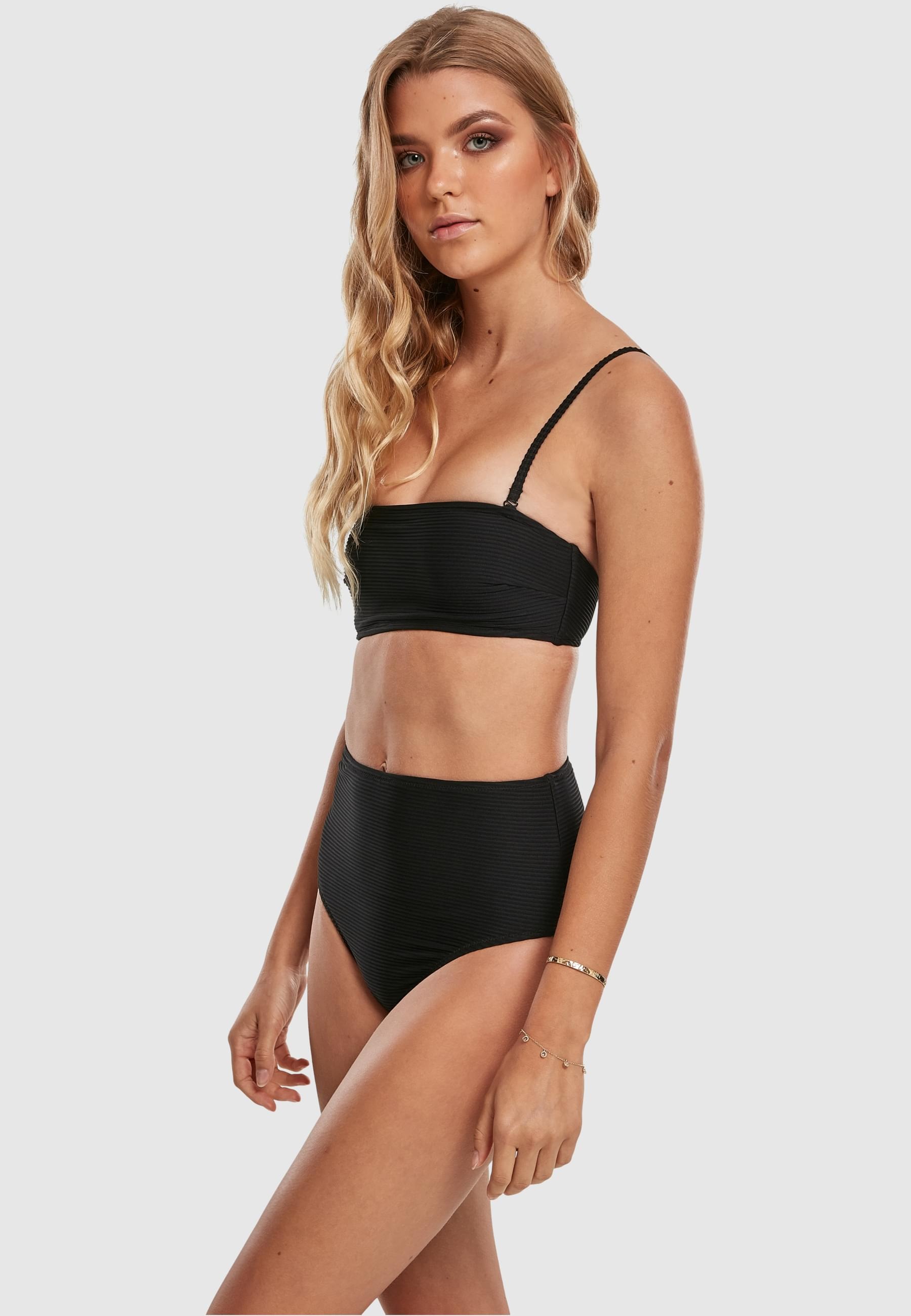 URBAN CLASSICS Triangel-Bikini »Urban Classics Damen Ladies High Waist Bandeau Bikini«