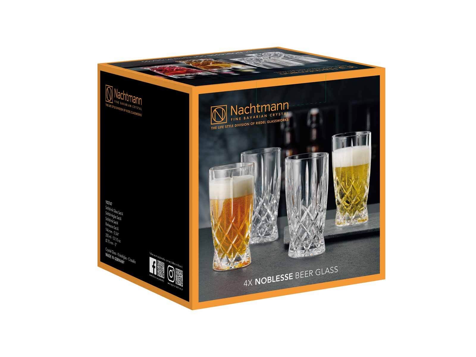 Nachtmann Glas "Biergläser Noblesse 350 ml 4er Set transparent" günstig online kaufen