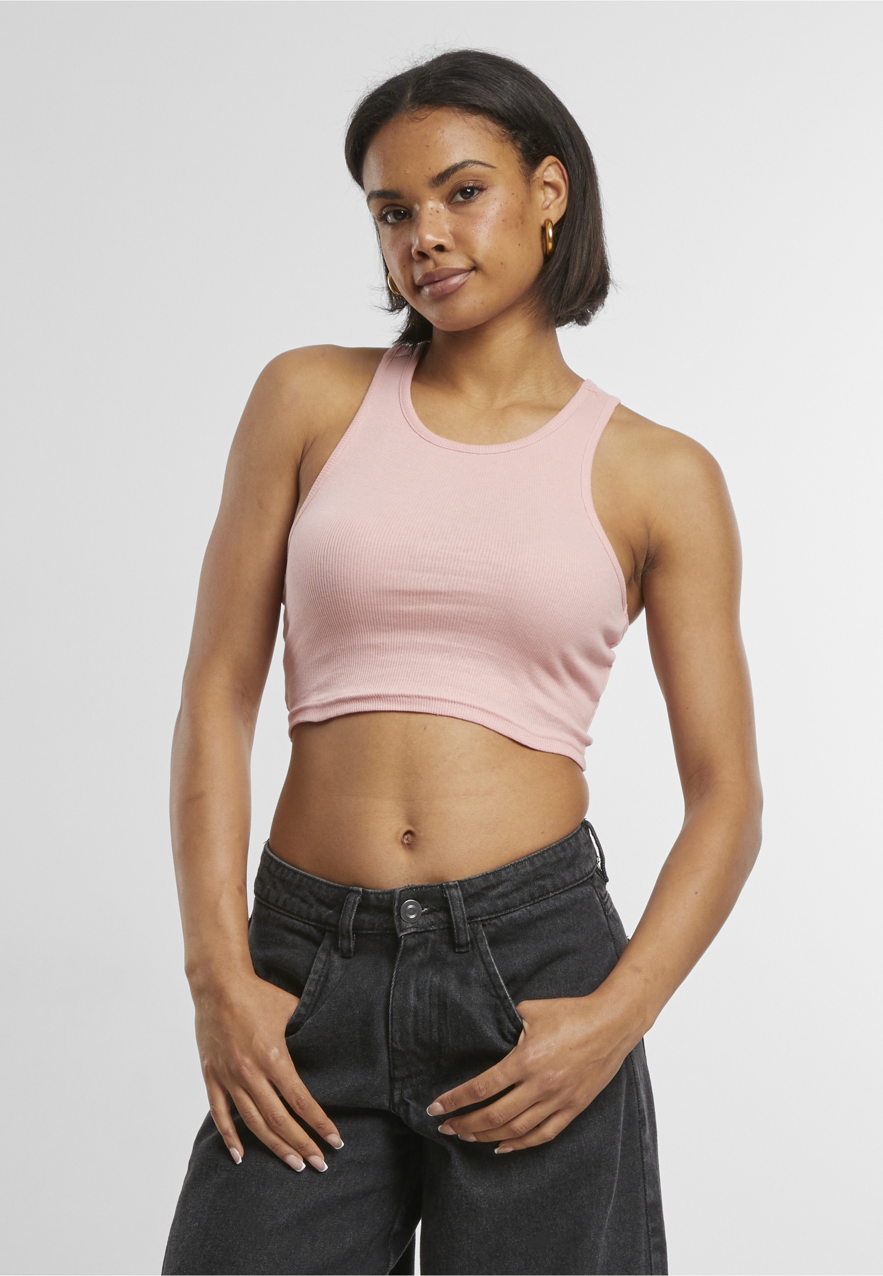 Thumbnail - URBAN CLASSICS Tanktop "Urban Classics Damen Ladies Cropped Rib Top" 1 Stk.