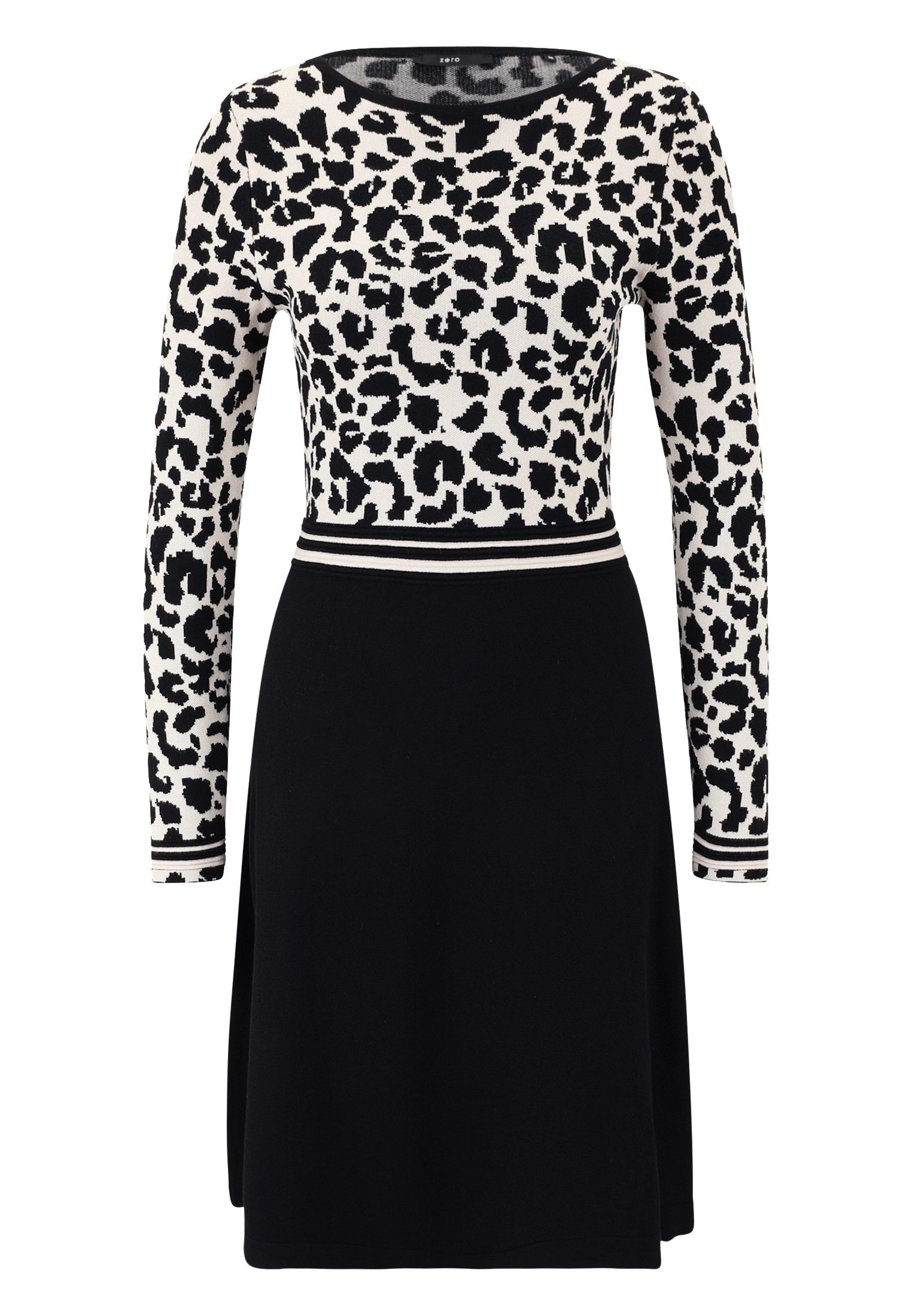Zero Strickkleid "Damen mit Leomuster" Ohne Tasche Plain/ohne Details günstig online kaufen