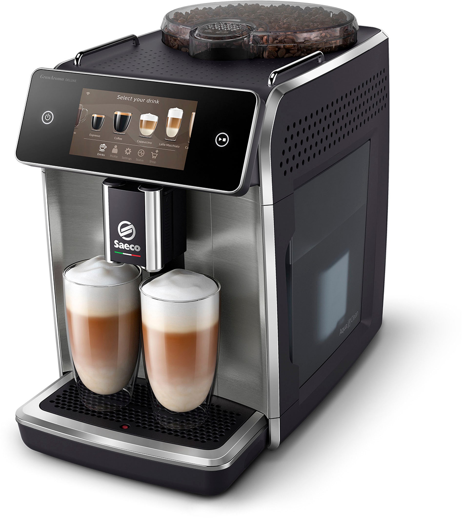Saeco Kaffeevollautomat »Saeco GranAroma Deluxe SM6685/00« Pflegeset CA6707/10 im Wert von UVP 49,99€
