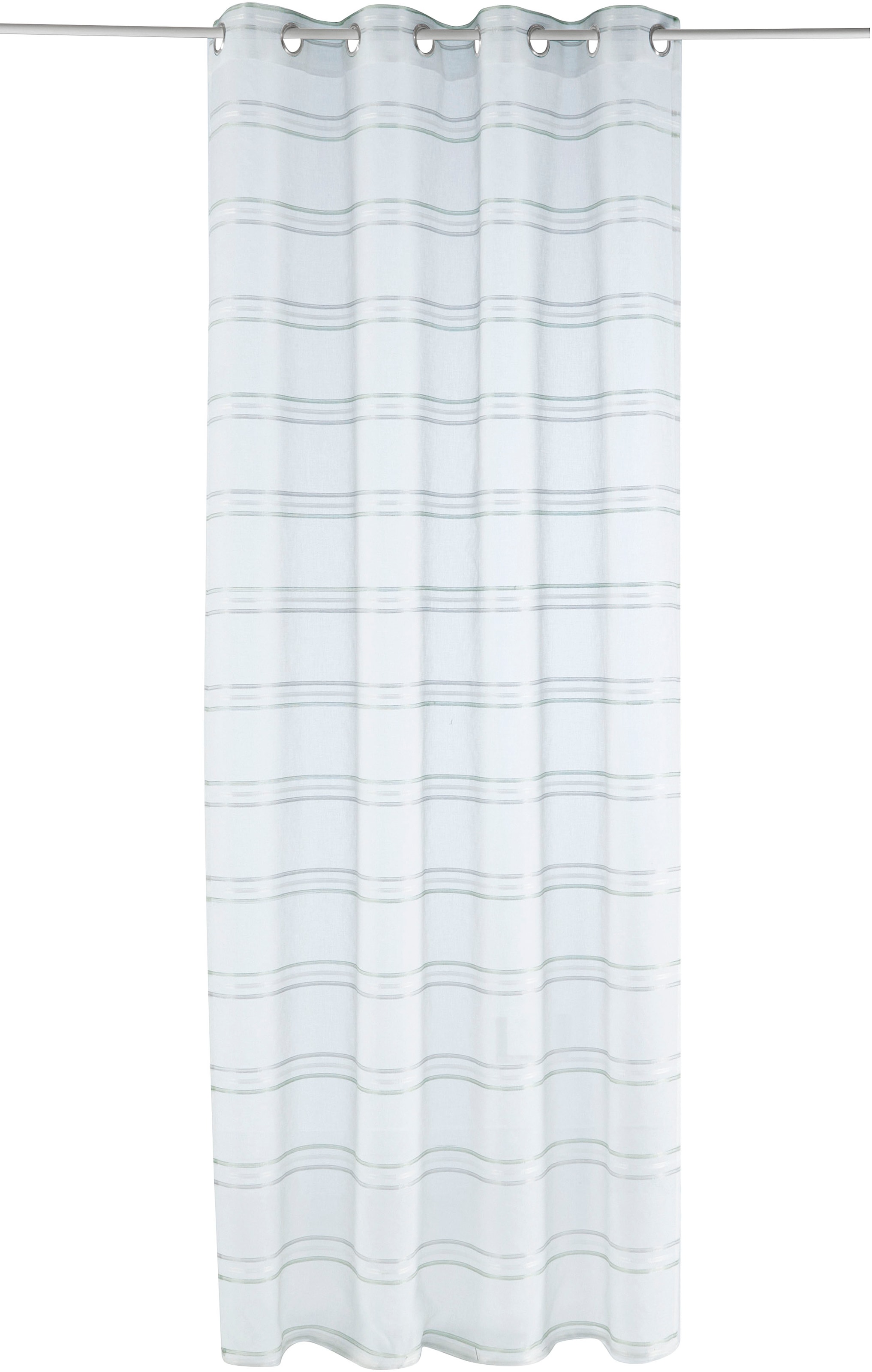 OTTO home Gardine »Sirii« Ösen 1 Stk. tlg. Halbtransparent, angenehme Haptik, mit Streifen, modern
