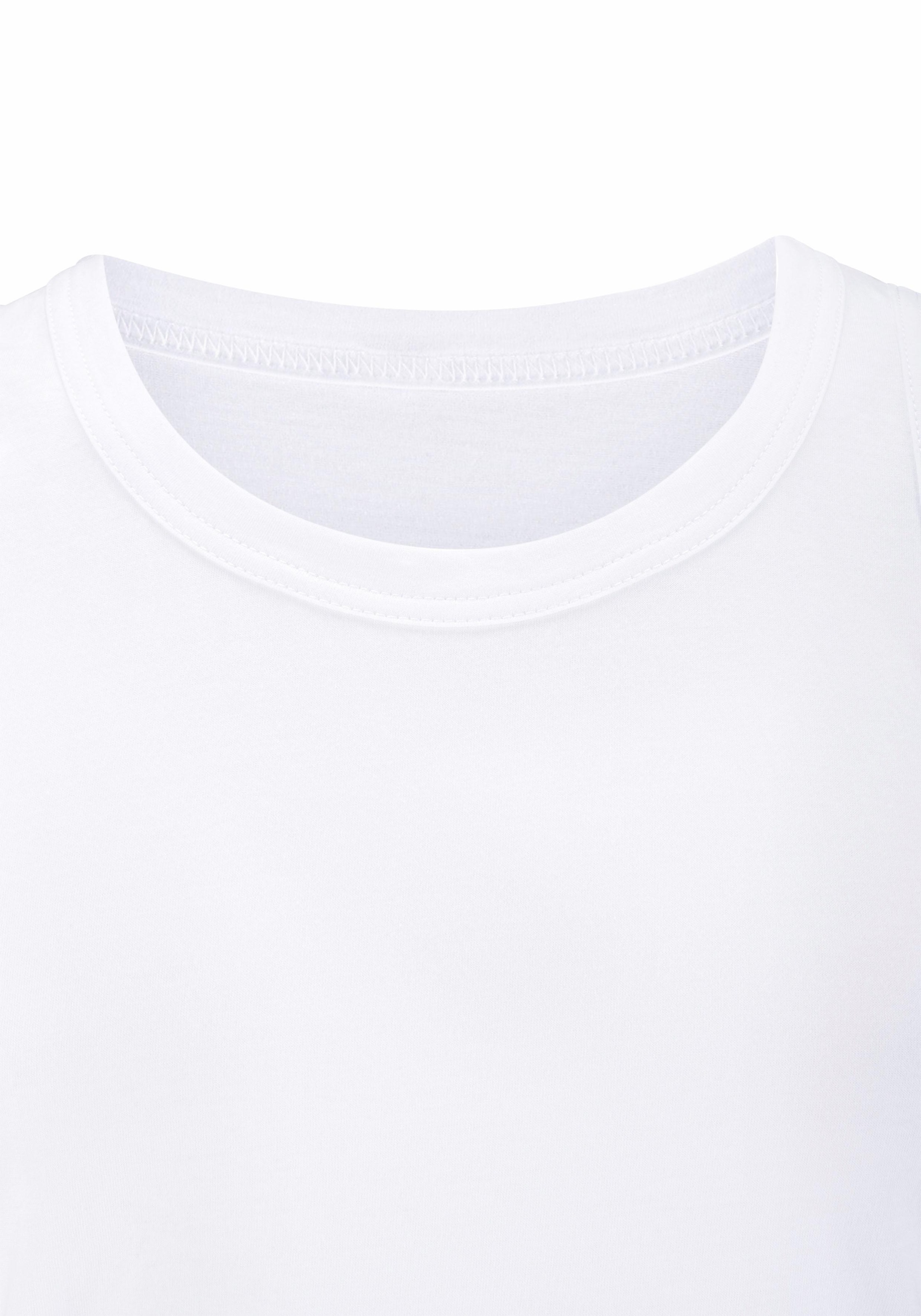 Tanktop H.I.S "Unterziehshirt, Unterhemd für Herren", Herren, Gr. 8/XXL, weiß, Single Jersey, Obermaterial: 100% Baumwolle, unifarben, Basic, körpernah normal, Rundhals, Tops Tanktop, unifarben, Rundhalsausschnitt, aus Baumwolle 3