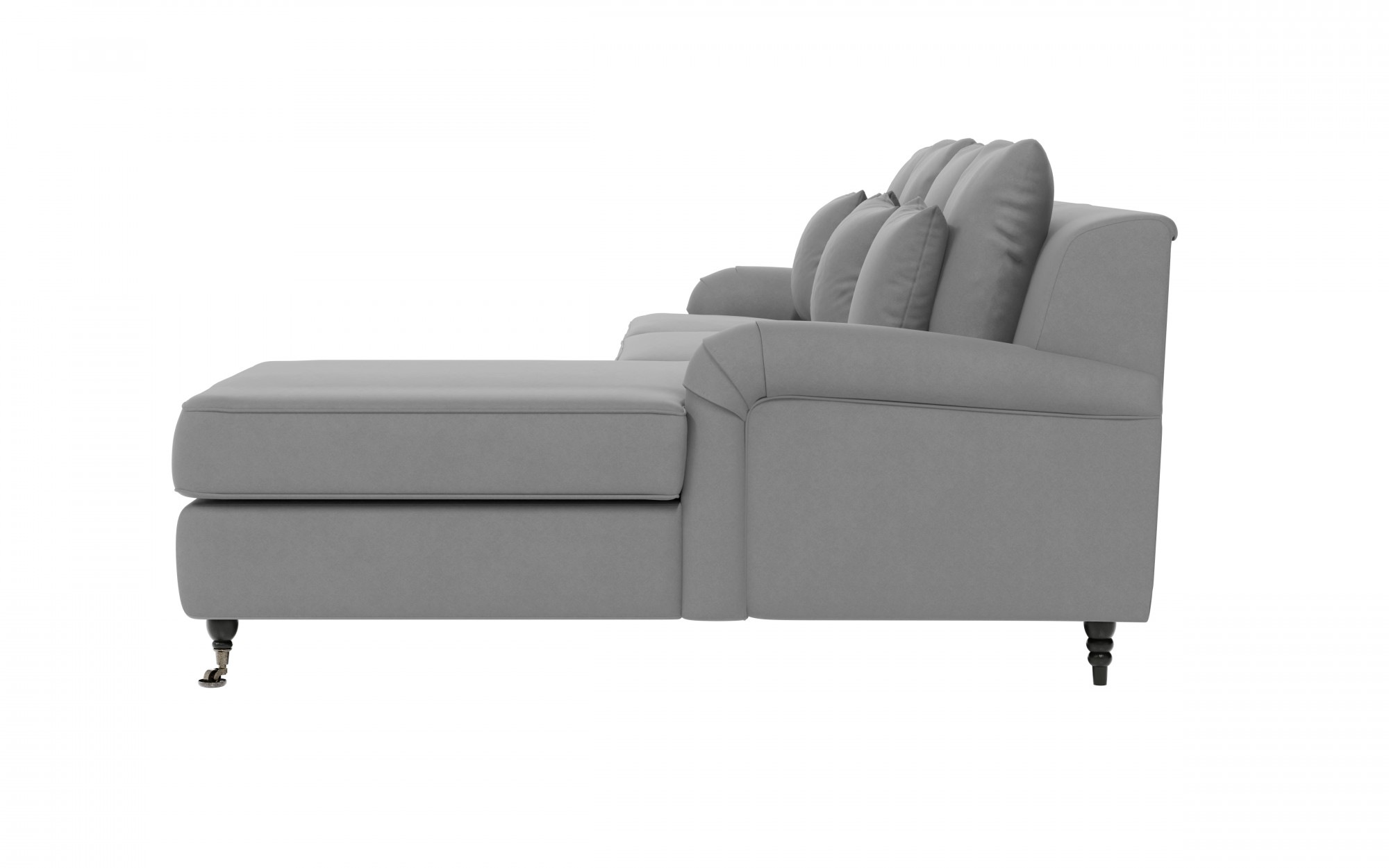 Guido Maria Kretschmer Home&Living Ecksofa »NORIN L-Form«, zwei Fußarten: vorne - Rollen, hinten - Holzfüße