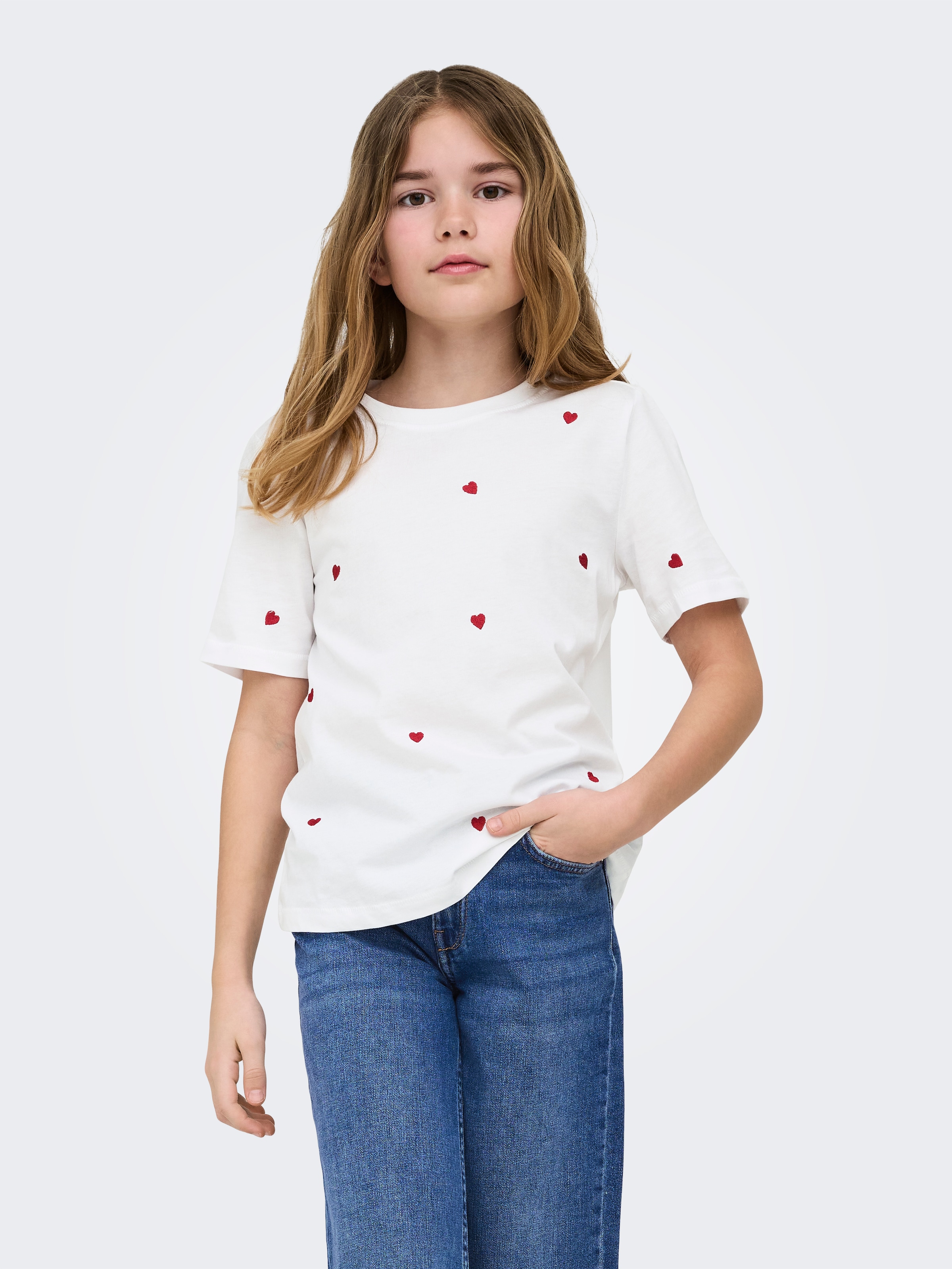 KIDS ONLY T-Shirt "KOGKETTY LIFE S/S O-NECK TOP JRS NOOS" Baumwolle, normal geschnitten