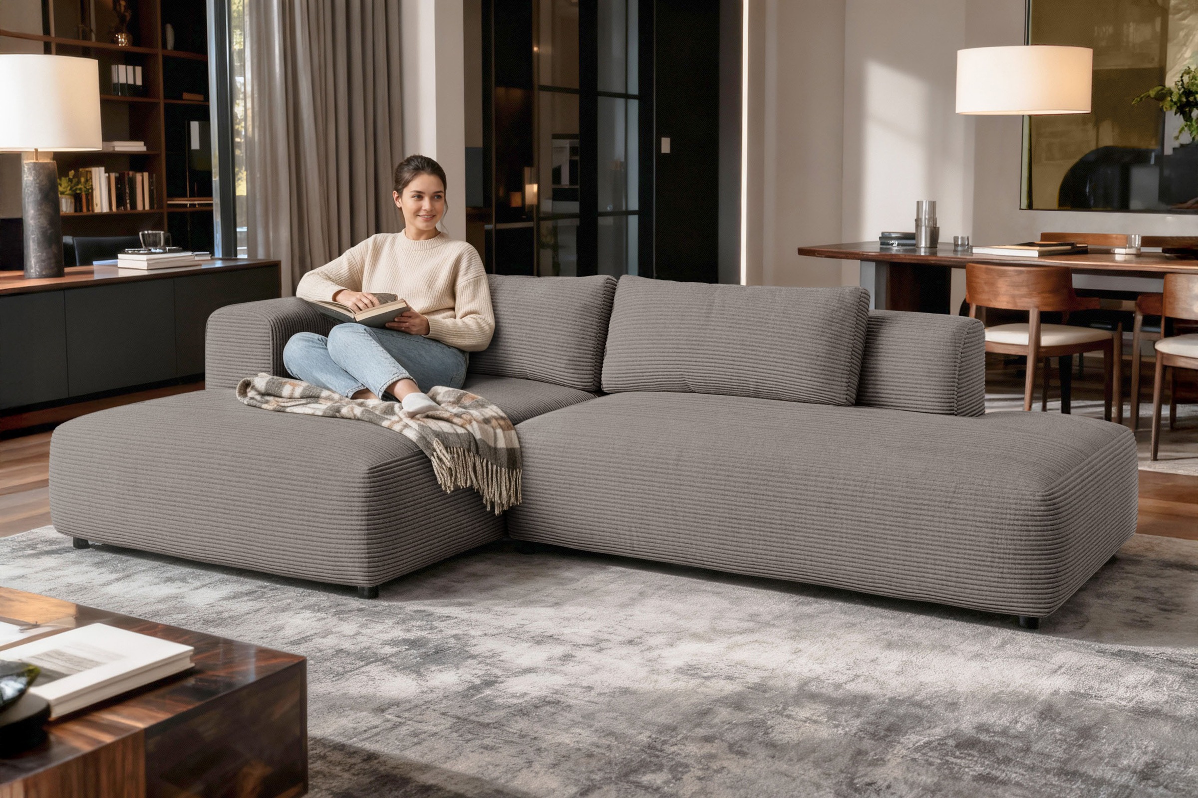 OTTO home Ecksofa "TIARRA Design-Sofa mit Ottomane recht/links bestellbar, günstig online kaufen