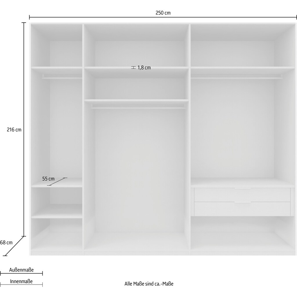 Express Solutions Schwebetürenschrank »SWIFT«, wahlweise inkl. Zubehör-Paket