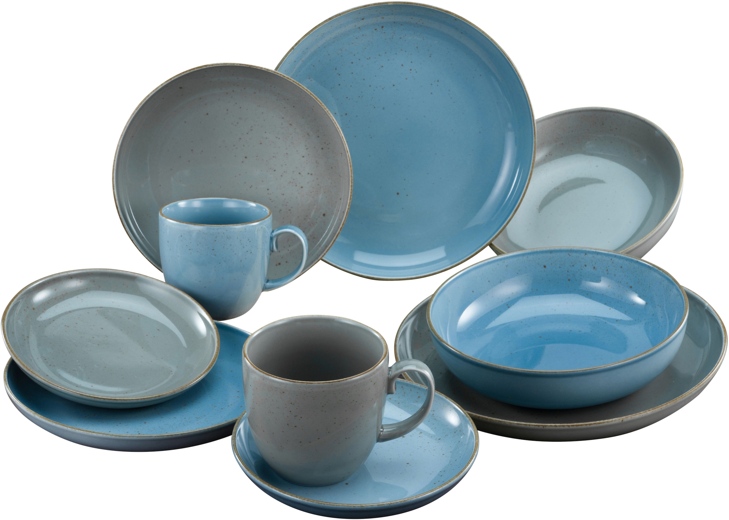 Black Friday CreaTable Kombiservice »GeschirrSet Oceano Two«, (Set, 10