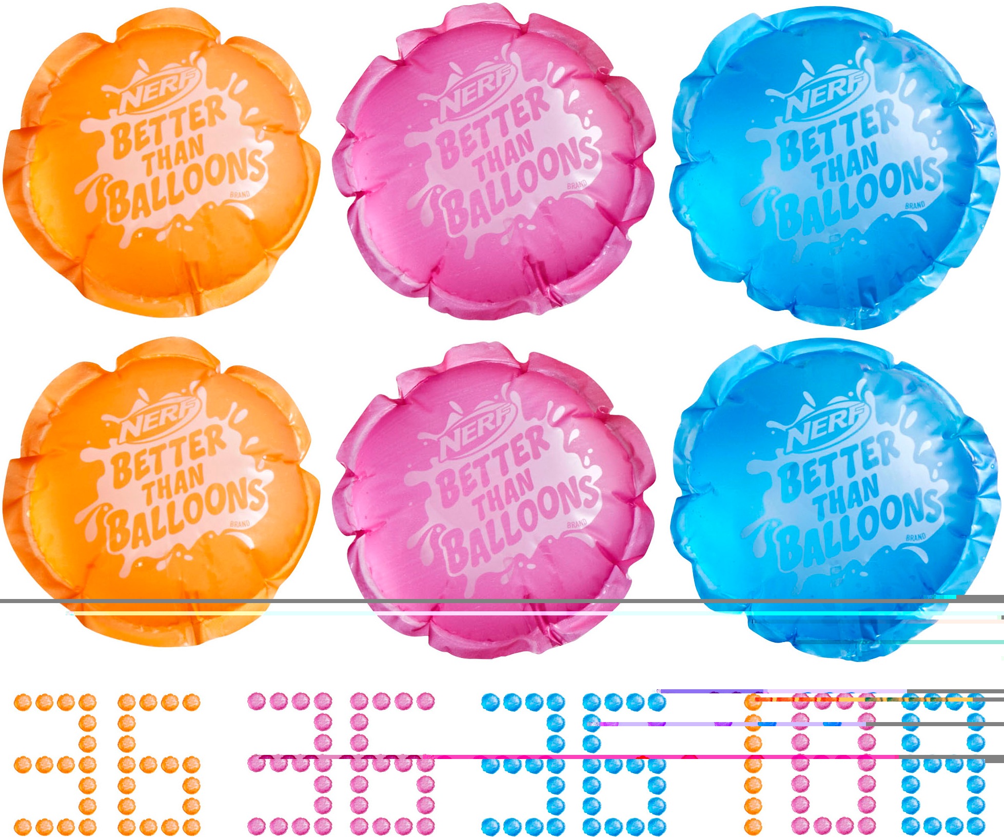 Hasbro Badespielzeug »Nerf, Better Than Balloons Wasserkapseln (108 Stück)«